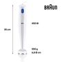 Voir la diapositive 3 : BRAUN Mixeur plongeant MQ10.00PWH - Blanc