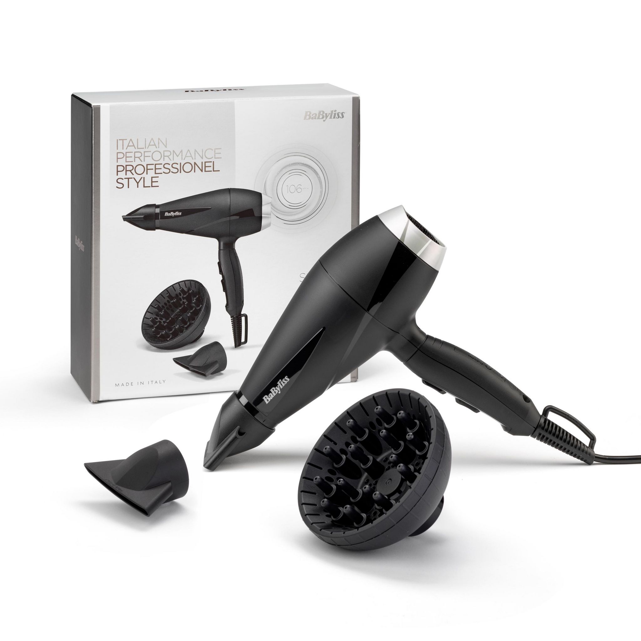 Voir la diapositive 3 : BABYLISS Sèche cheveux 6710DE - Noir