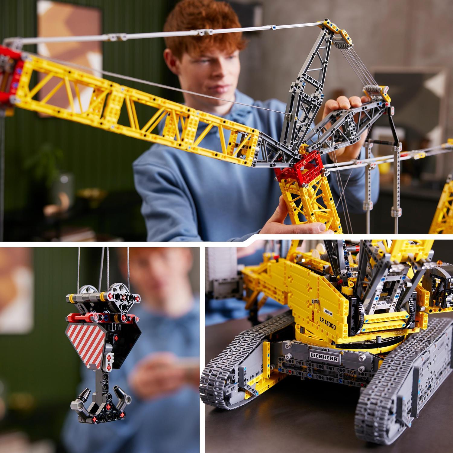 Voir la diapositive 6 : LEGO Technic 42146 La Grue sur Chenilles Liebherr LR 13000, Maquette Engin de Chantier Télécommandé, pour Adultes