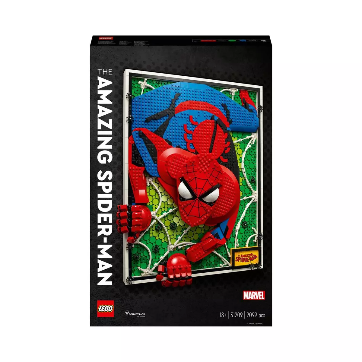 LEGO LEGO ART 31209 The Amazing Spider-Man, Set Art Mural 3D, Poster BD pour Adolescents et Adultes