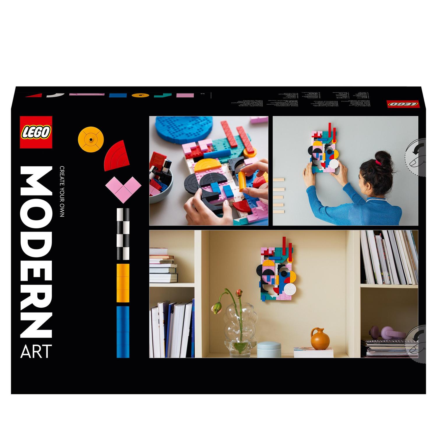 Voir la diapositive 2 : LEGO LEGO ART 31210 Art Moderne, Créer une Toile Murale Abstraite Colorée, Activité Manuelle pour Adultes