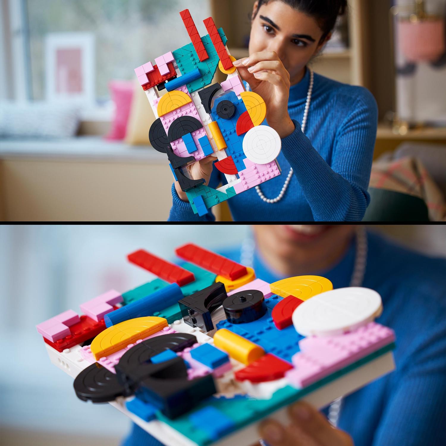 Voir la diapositive 6 : LEGO LEGO ART 31210 Art Moderne, Créer une Toile Murale Abstraite Colorée, Activité Manuelle pour Adultes
