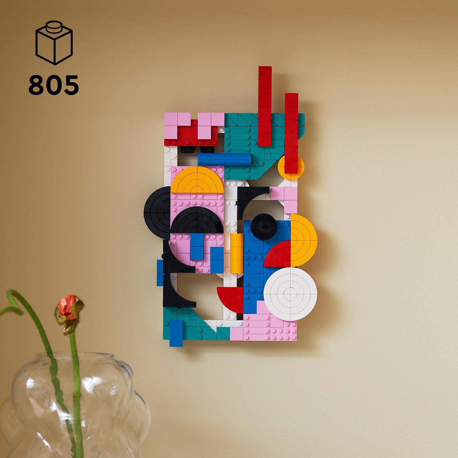 Voir la diapositive 7 : LEGO LEGO ART 31210 Art Moderne, Créer une Toile Murale Abstraite Colorée, Activité Manuelle pour Adultes