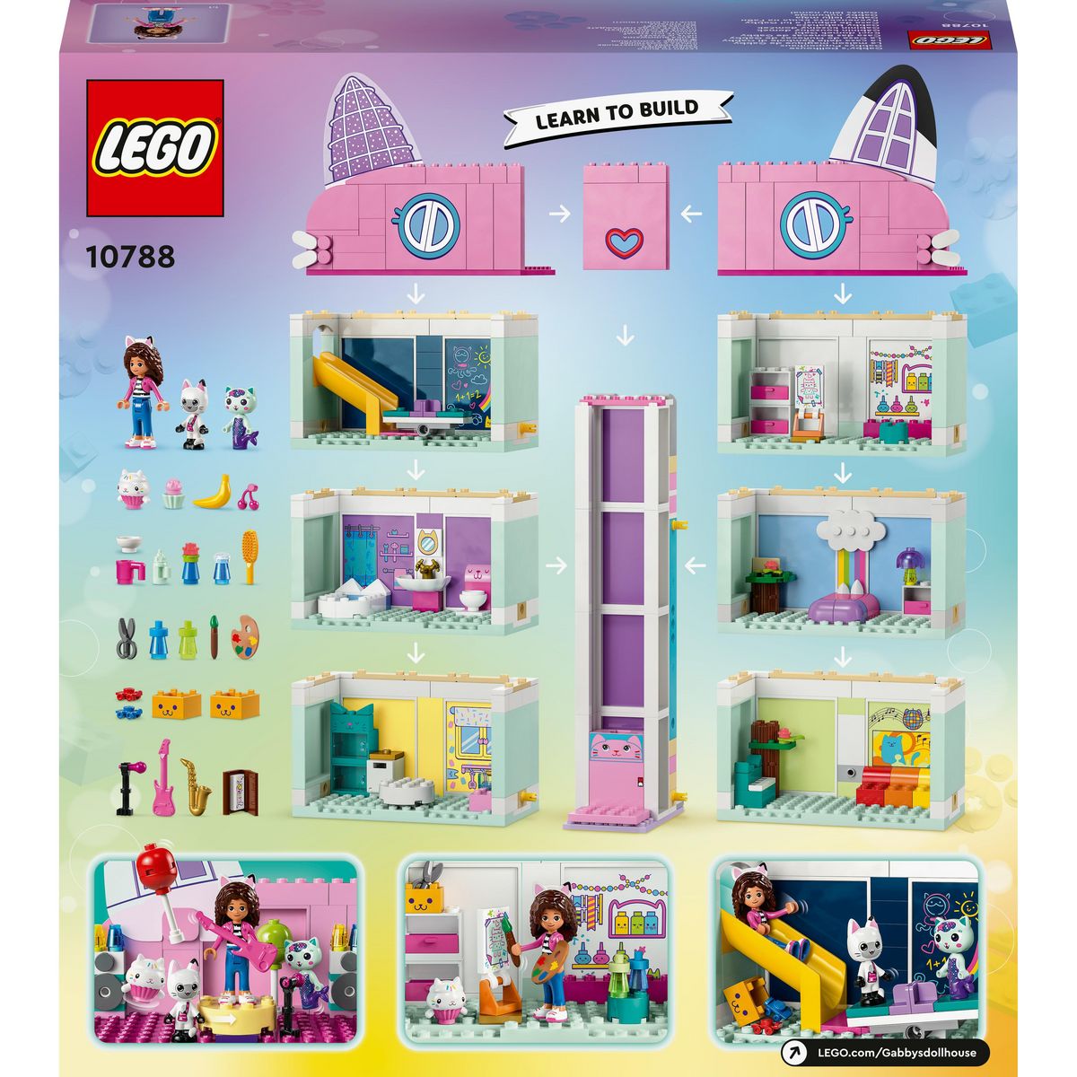 LEGO Gabby's DollHouse 10788  - La Maison Magique de Gabby, Jouet de Maison de Poupées avec Figurines