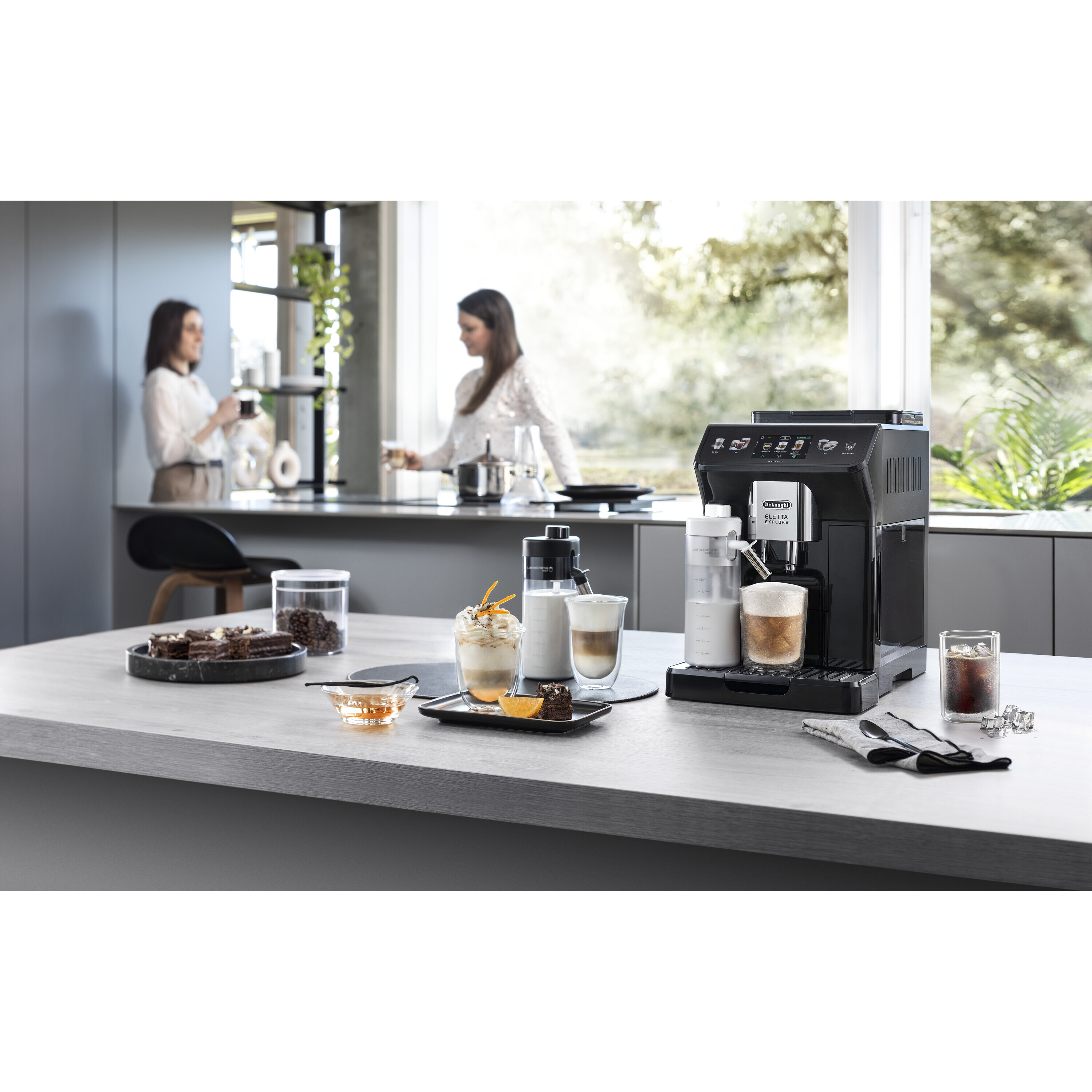 Voir la diapositive 2 : DELONGHI Expresso avec broyeur à grains ECAM450.65.G - Noir