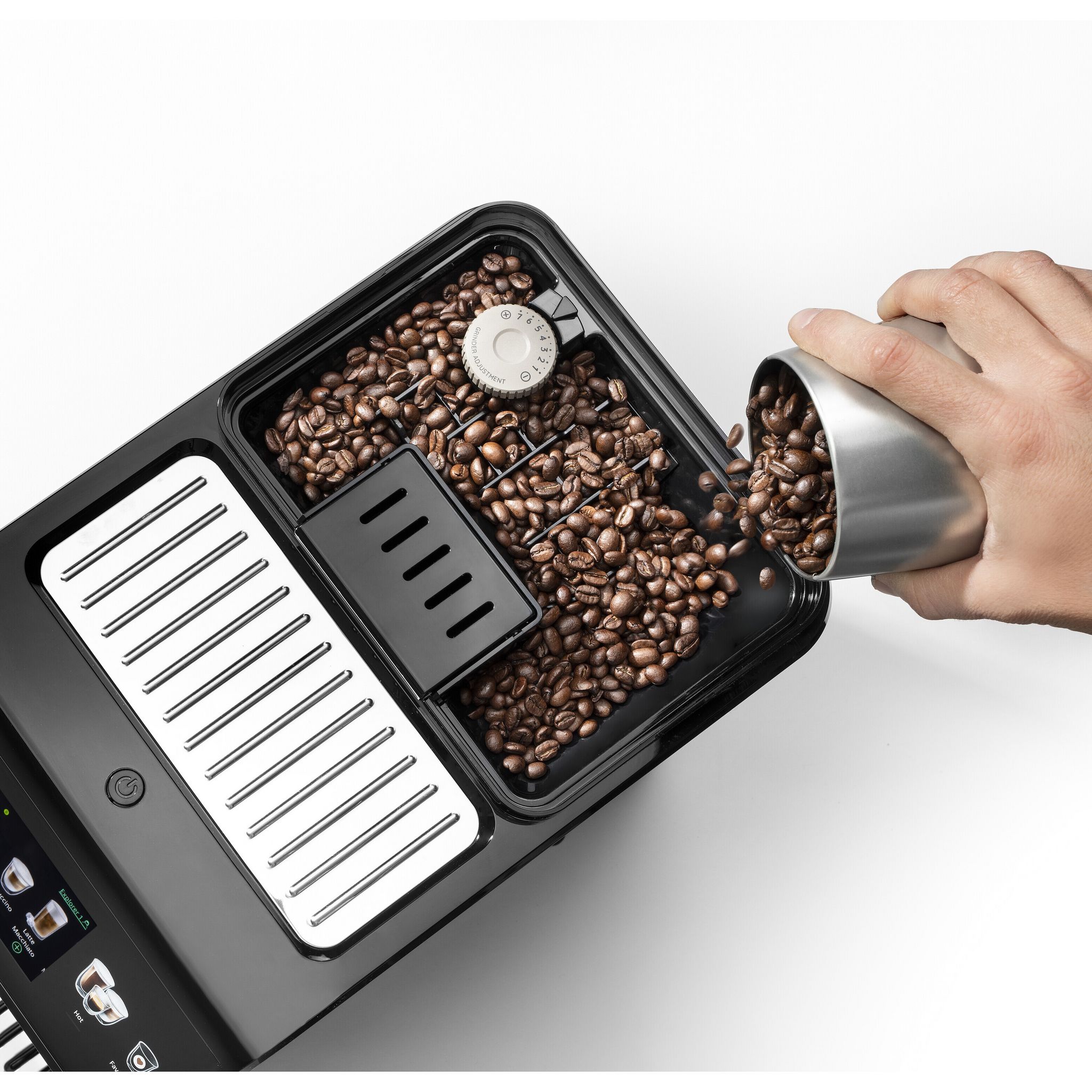 Voir la diapositive 7 : DELONGHI Expresso avec broyeur à grains ECAM450.65.G - Noir