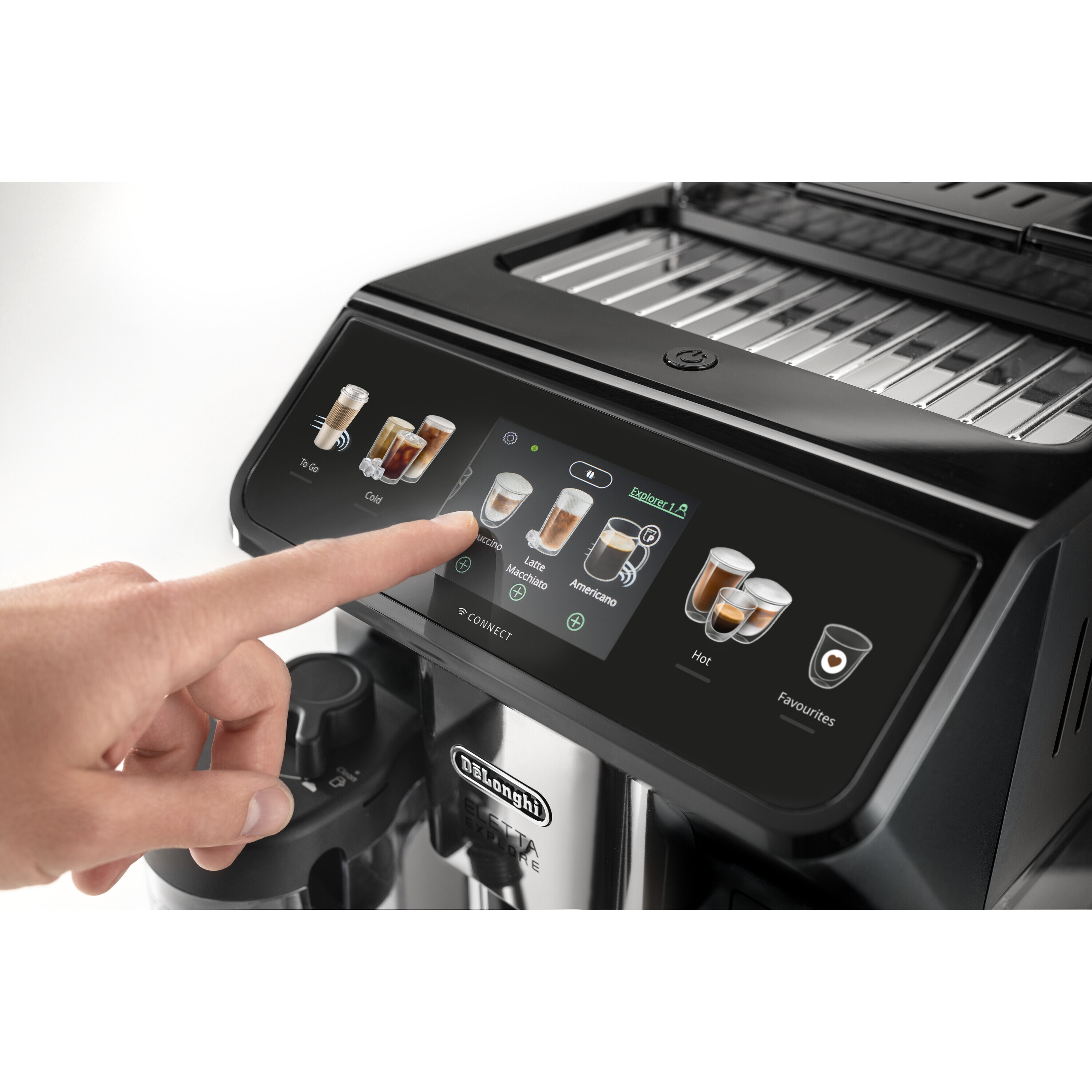 Voir la diapositive 9 : DELONGHI Expresso avec broyeur à grains ECAM450.65.G - Noir