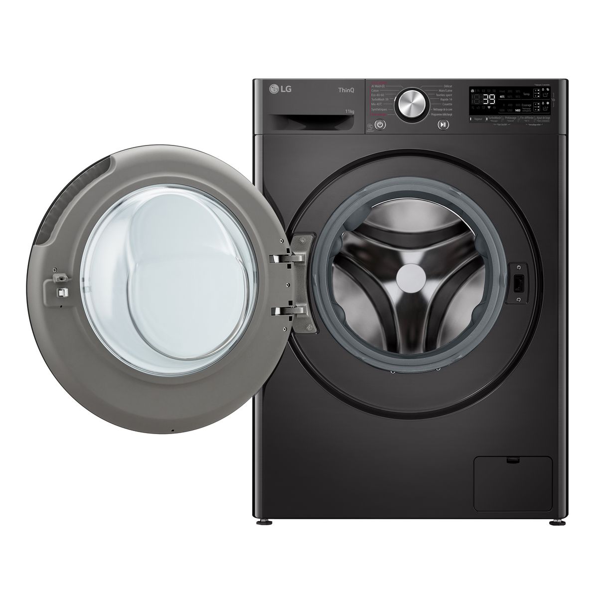 LG Lave linge hublot à induction F14R76BSTA, 11 kg, 1400 T/min, A