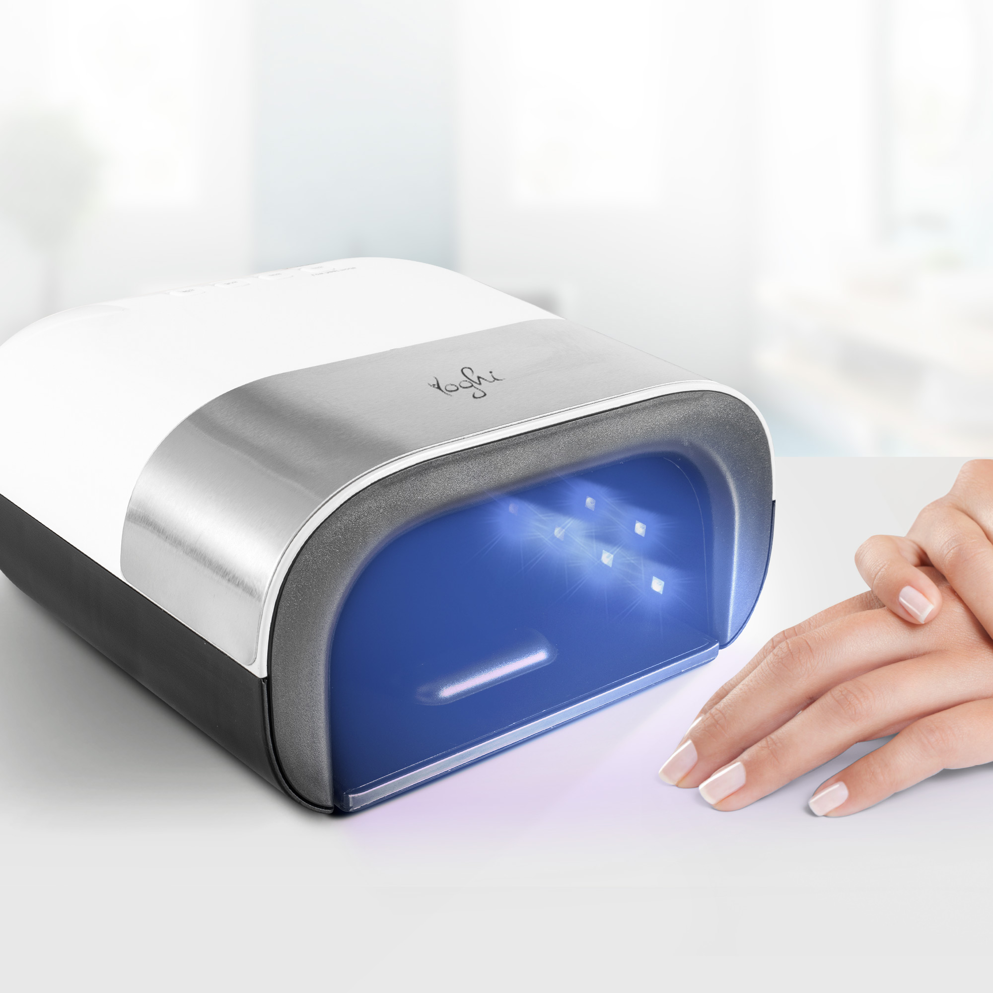 Voir la diapositive 6 : YOGHI Lampe à ongles LIKE+V2 - Blanc
