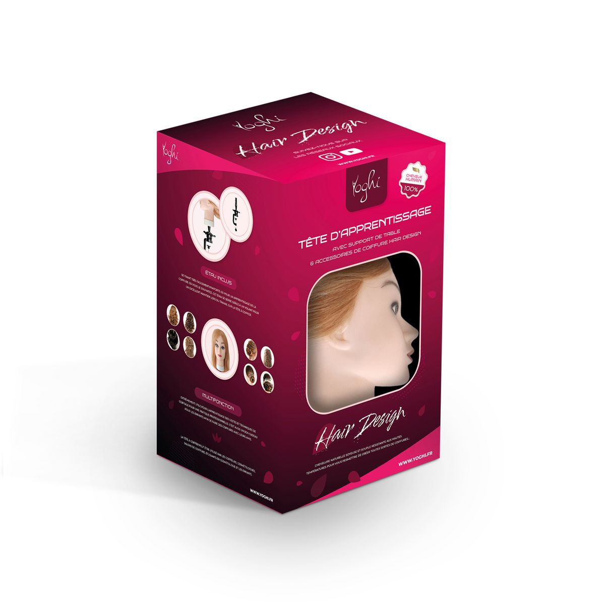 YOGHI Tête d'apprentissage coiffure HAIR DESIGN