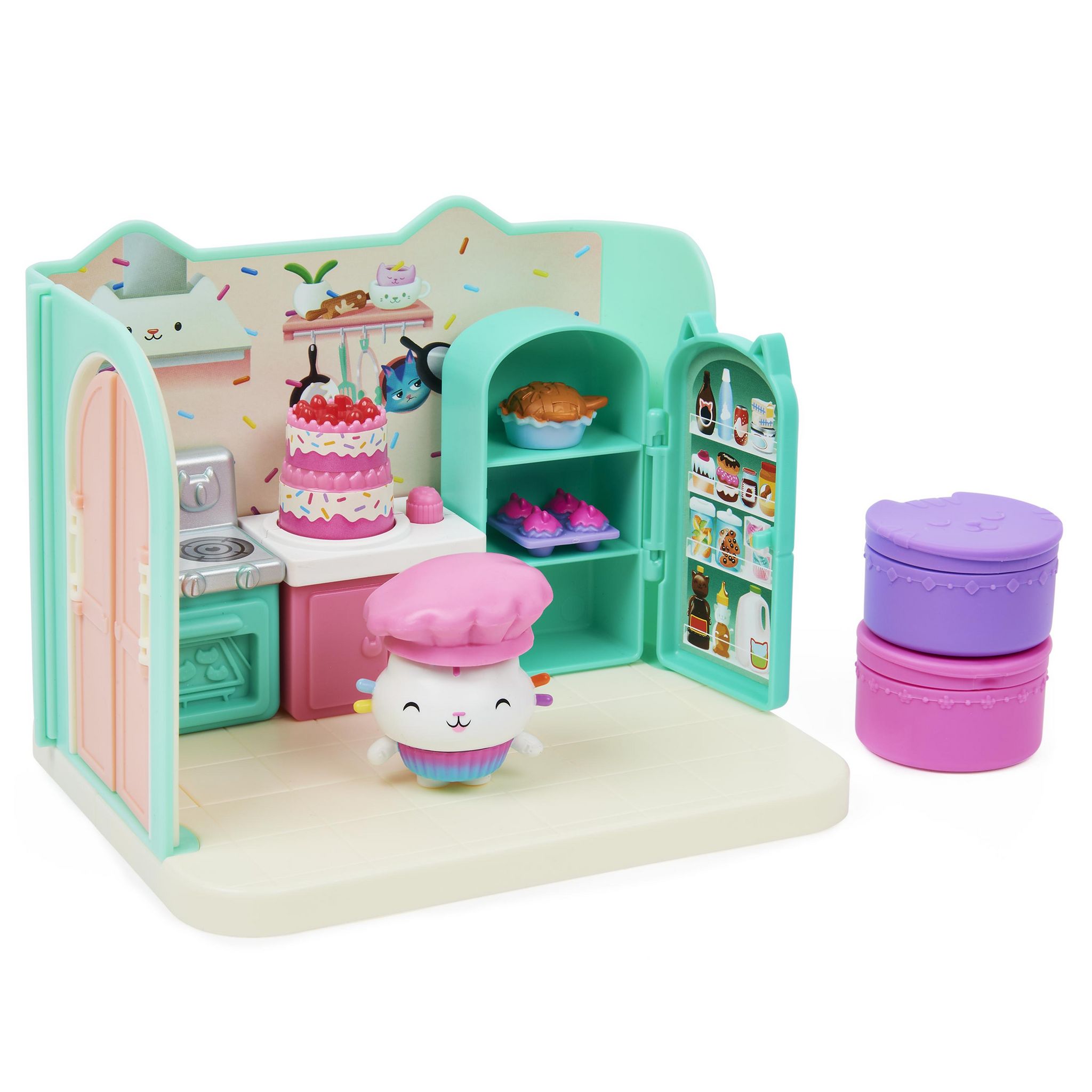Voir la diapositive 4 : SPIN MASTER Coffret Deluxe la cuisine de petit Chou Gabby's Dollhouse