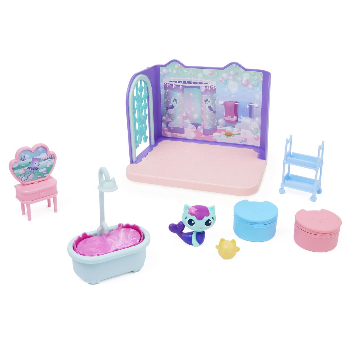 SPIN MASTER Coffret Deluxe de la salle de bain de Marine Gabby's Dollhouse