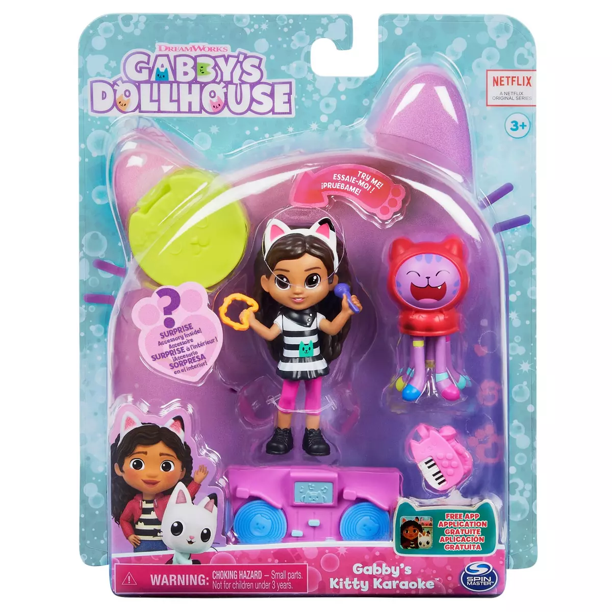 SPIN MASTER Pack de 2 figurines et accessoires Karaoké gabby's Dollhouse