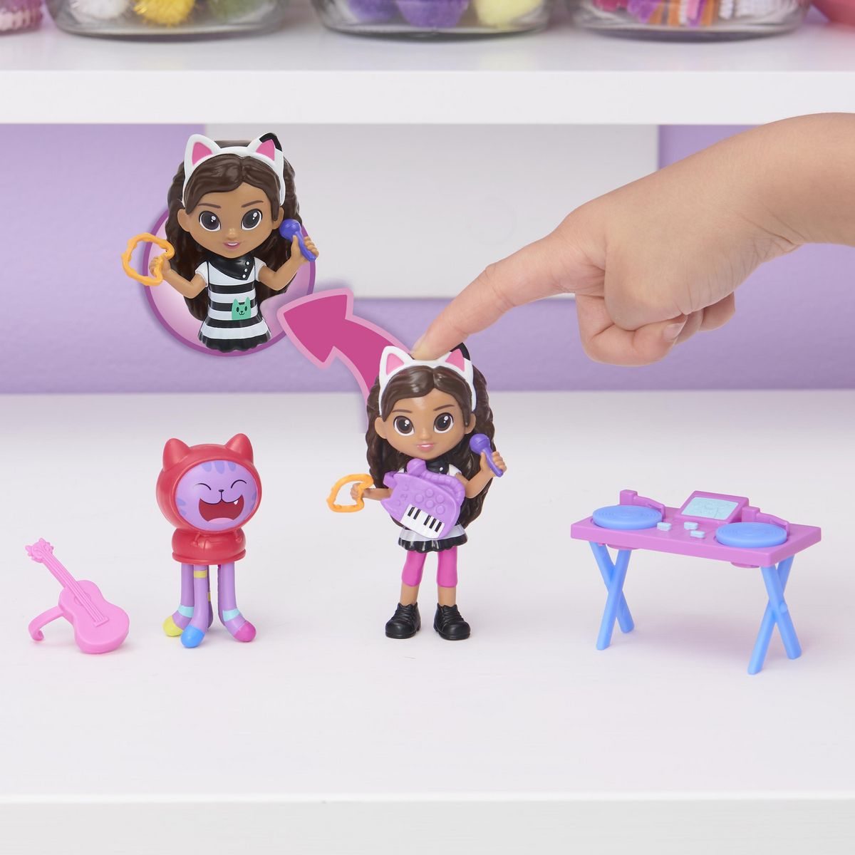 SPIN MASTER Pack de 2 figurines et accessoires Karaoké gabby's Dollhouse