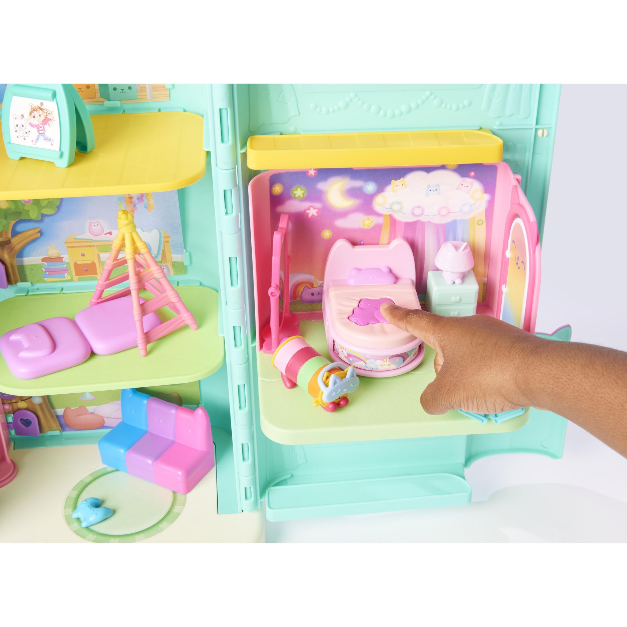 Voir la diapositive 2 : SPIN MASTER Coffret Deluxe de la chambre de Polochat Gabby's Dollhouse