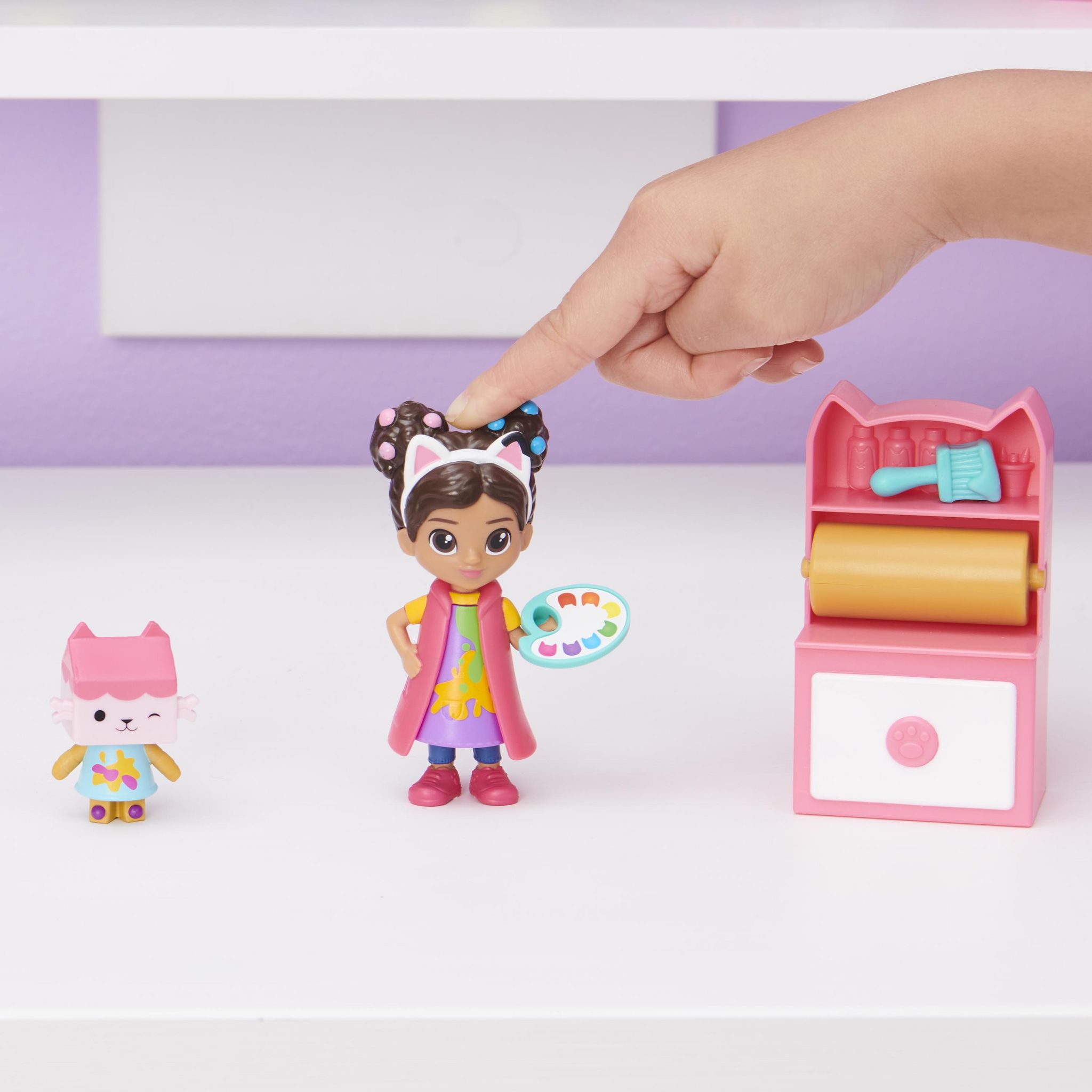 Voir la diapositive 2 : SPIN MASTER Pack de 2 figurines et accessoires Studio art Gabby's Dollhouse
