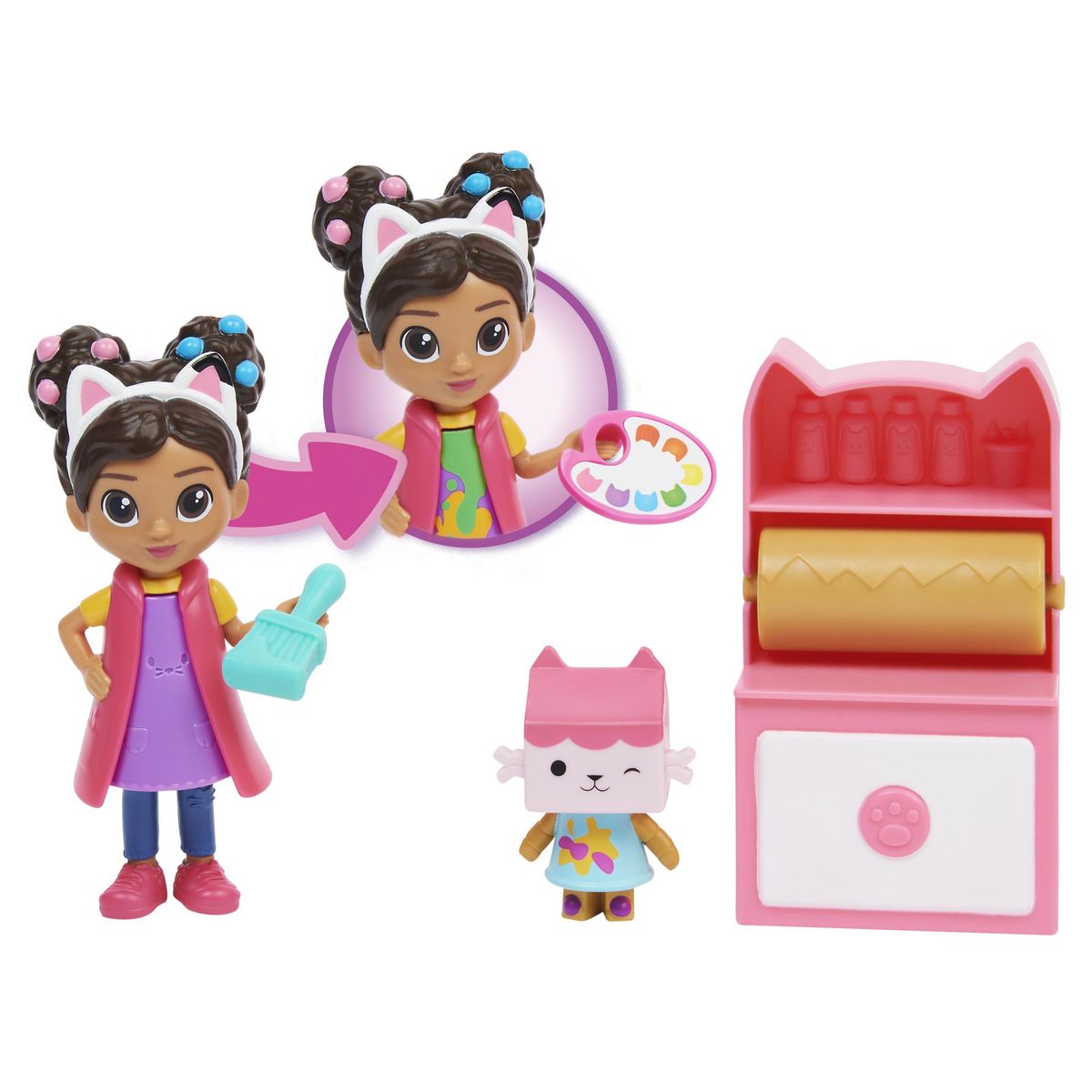 SPIN MASTER Pack de 2 figurines et accessoires Studio art Gabby's Dollhouse