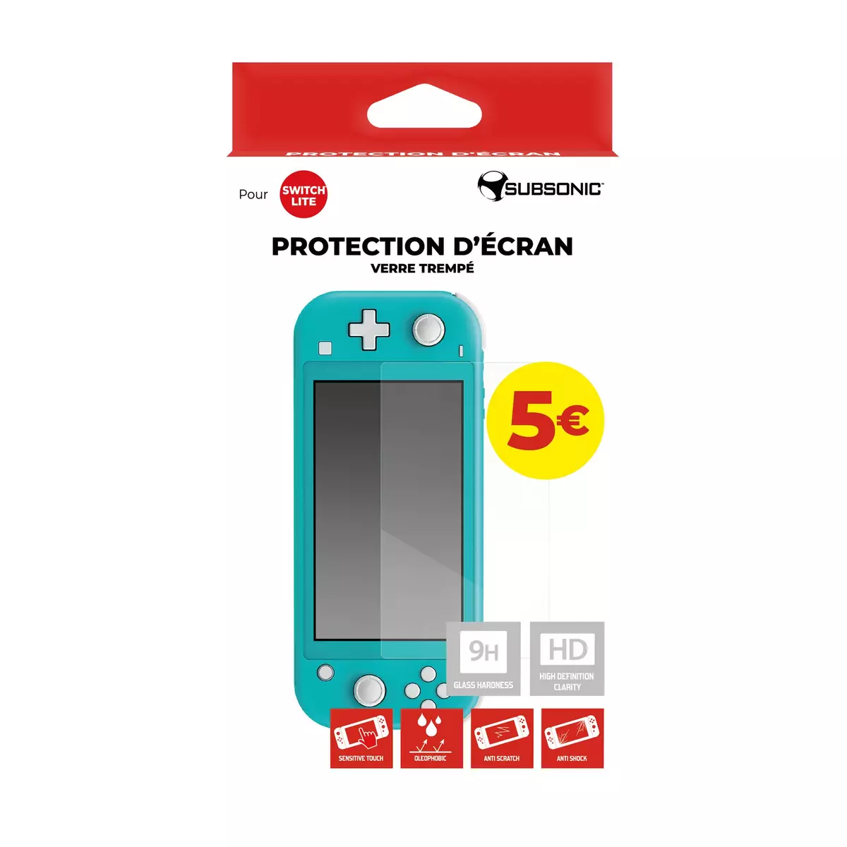 Protection d'écran premium en verre trempé pour Nintendo Switch Lite,  Transparent - The Kase