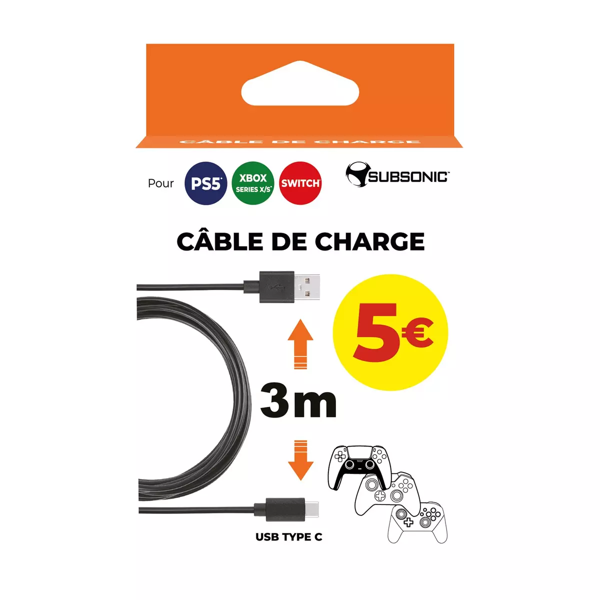 Câble de Charge 3 M - Multiplateforme