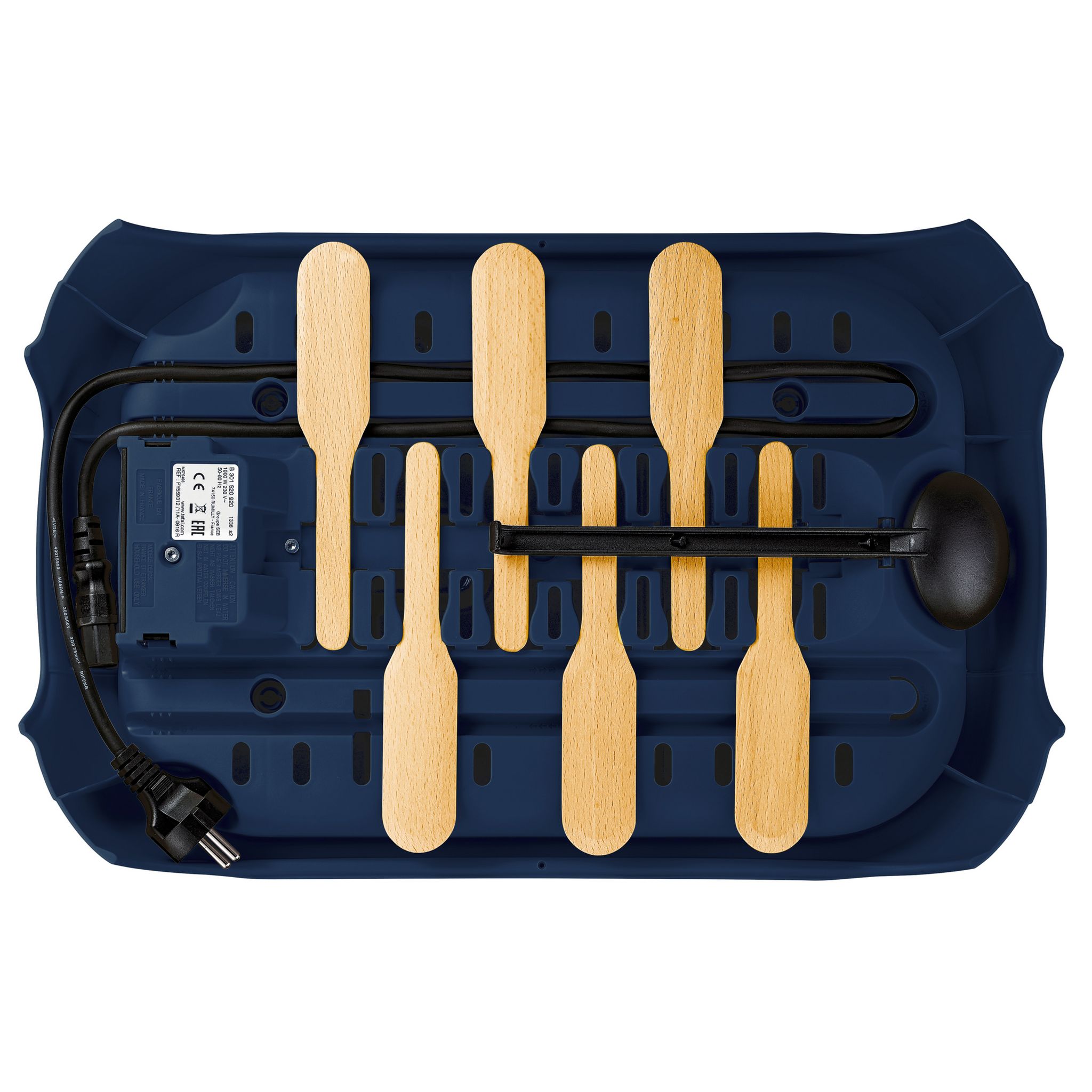 Voir la diapositive 7 : TEFAL Crêpière  PY559410 - Bleu