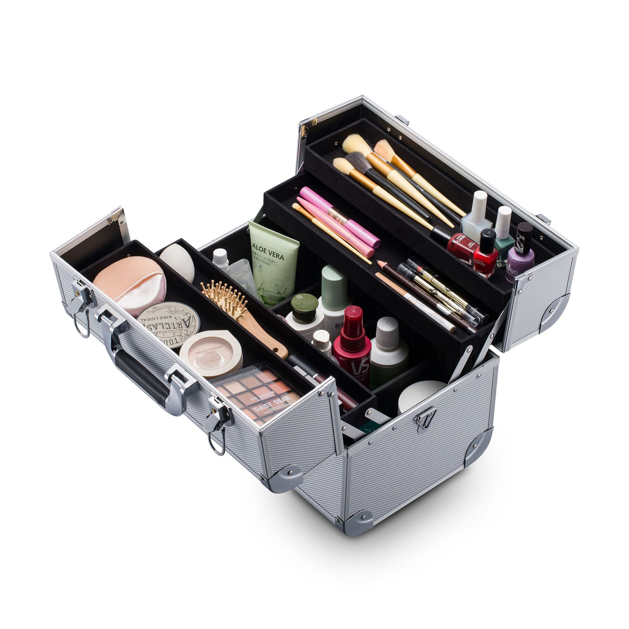 Voir la diapositive 2 : PREGO Malette de maquillage MAKE ME UP LITE - Gris