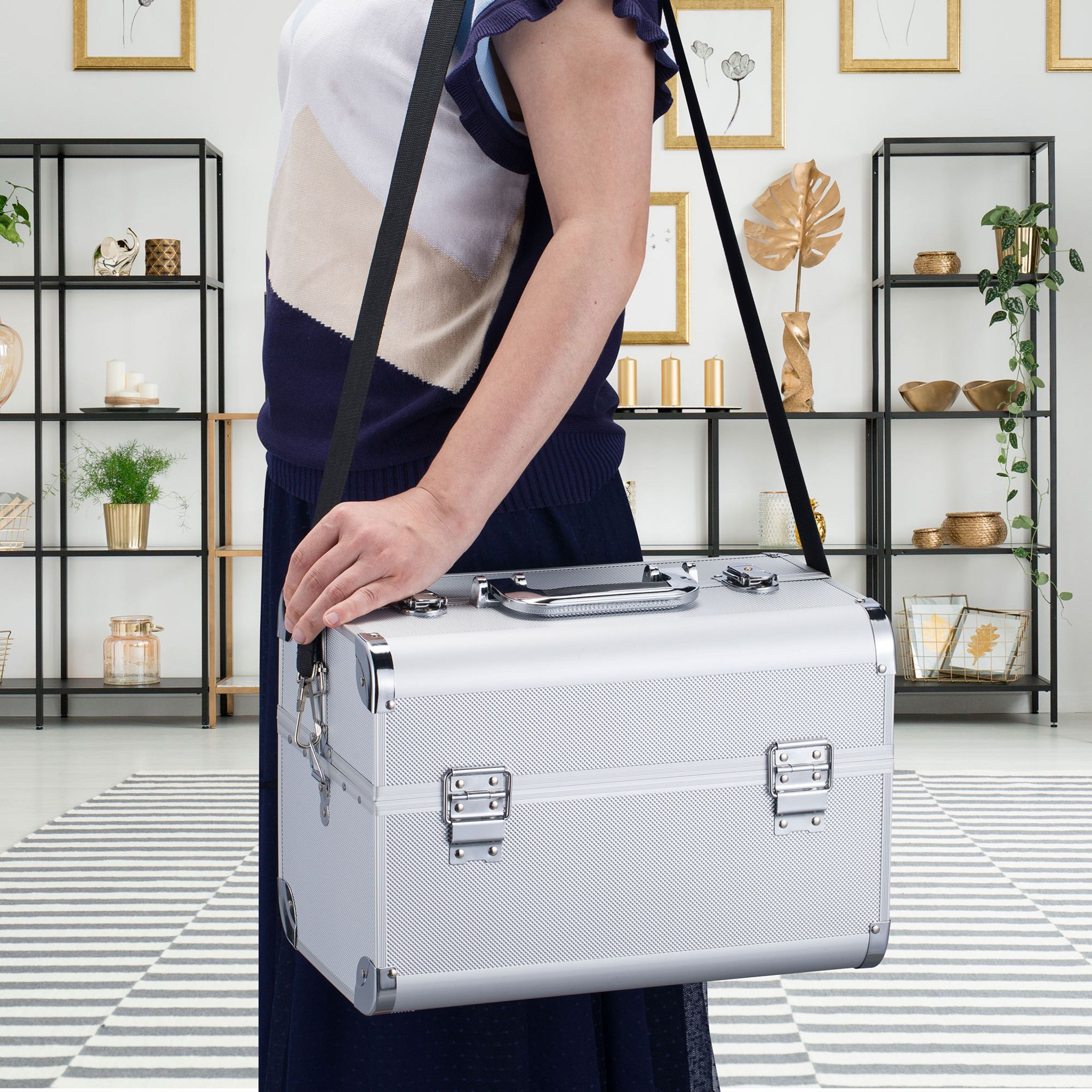 Voir la diapositive 7 : PREGO Malette de maquillage MAKE ME UP LITE - Gris