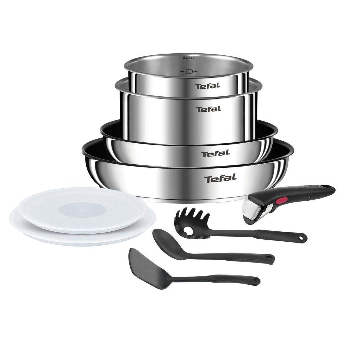 TEFAL Batterie de cuisine 10 pièces en inox INGENIO