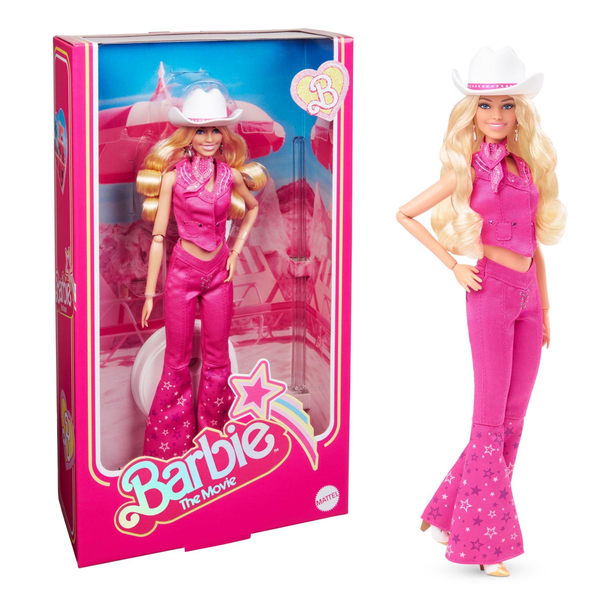 Voir la diapositive 5 : MATTEL Barbie Le Film - Poupée Barbie en tenue western rose