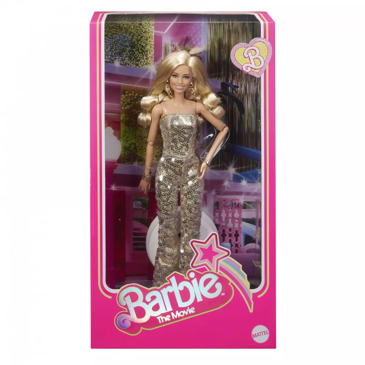 MATTEL Poupée Barbie Le Film - Combinaison Disco dorée pas cher 