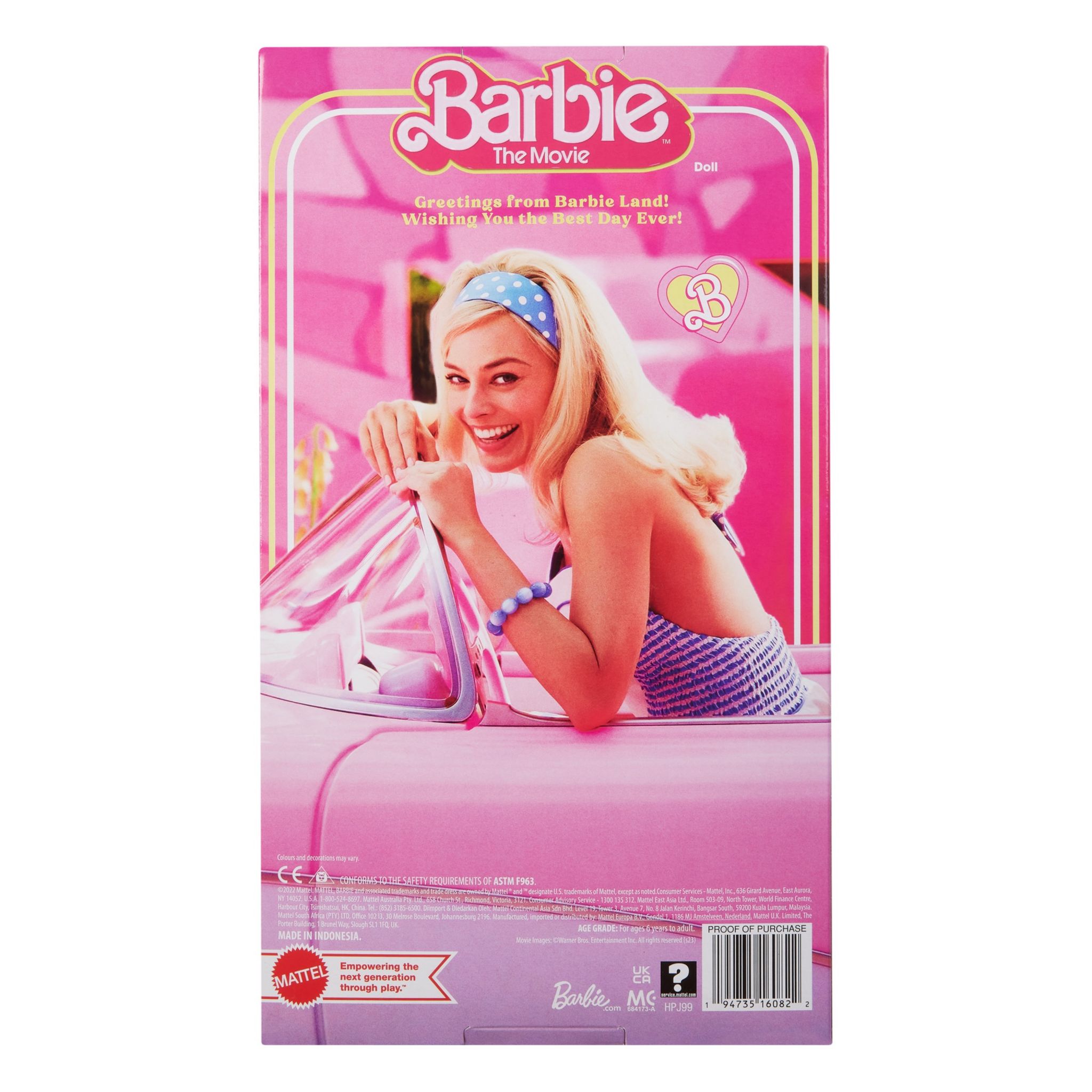 Voir la diapositive 2 : MATTEL Poupée Barbie Le Film - Combinaison Disco dorée