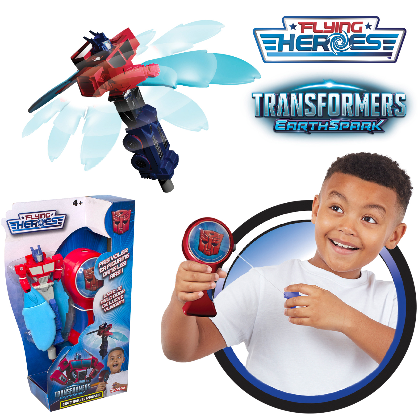 Voir la diapositive 3 : LANSAY Figurine Flying Heroes Transformers Optimus Prime