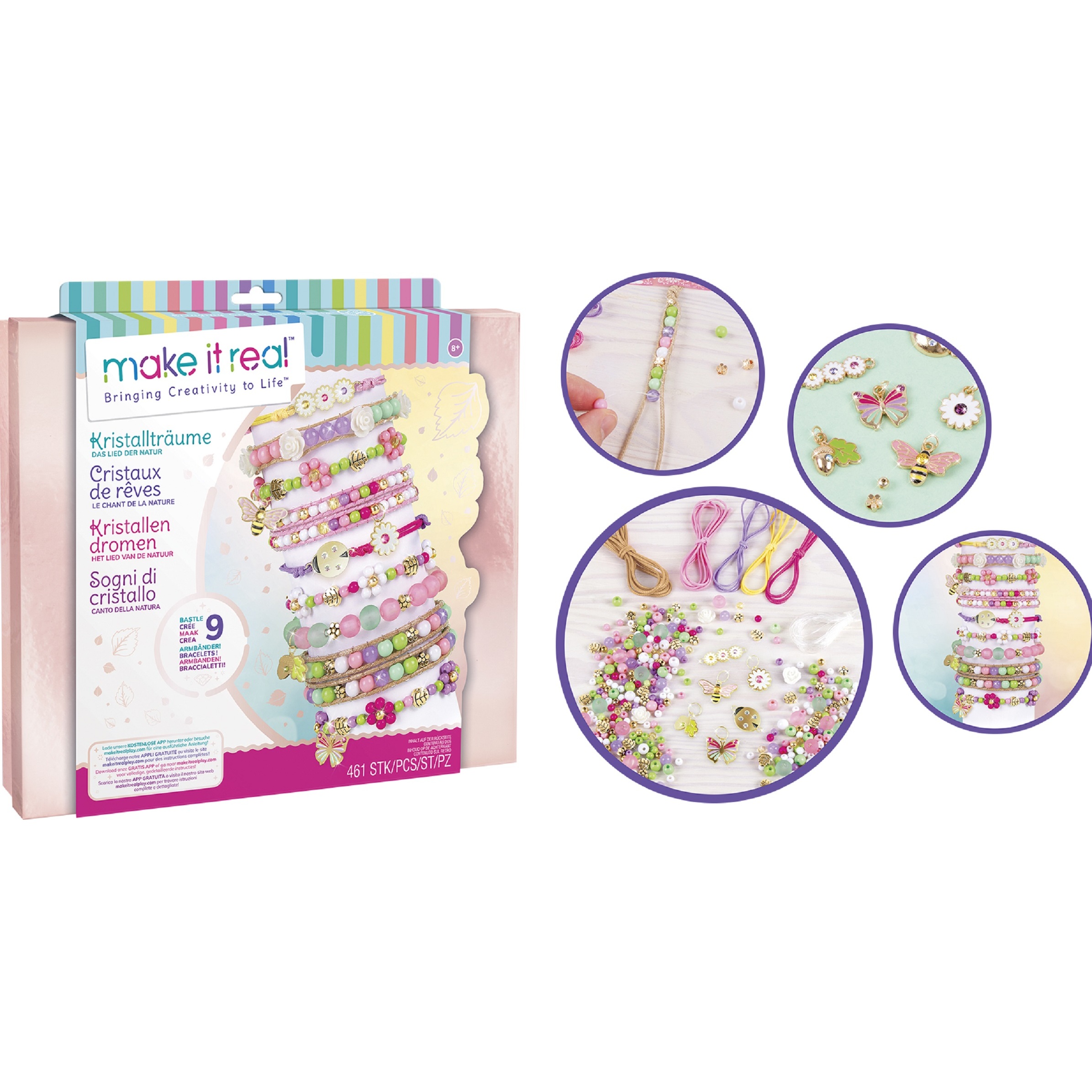 Voir la diapositive 2 : MAKE IT REAL Coffret bijoux cristaux de rêve nature