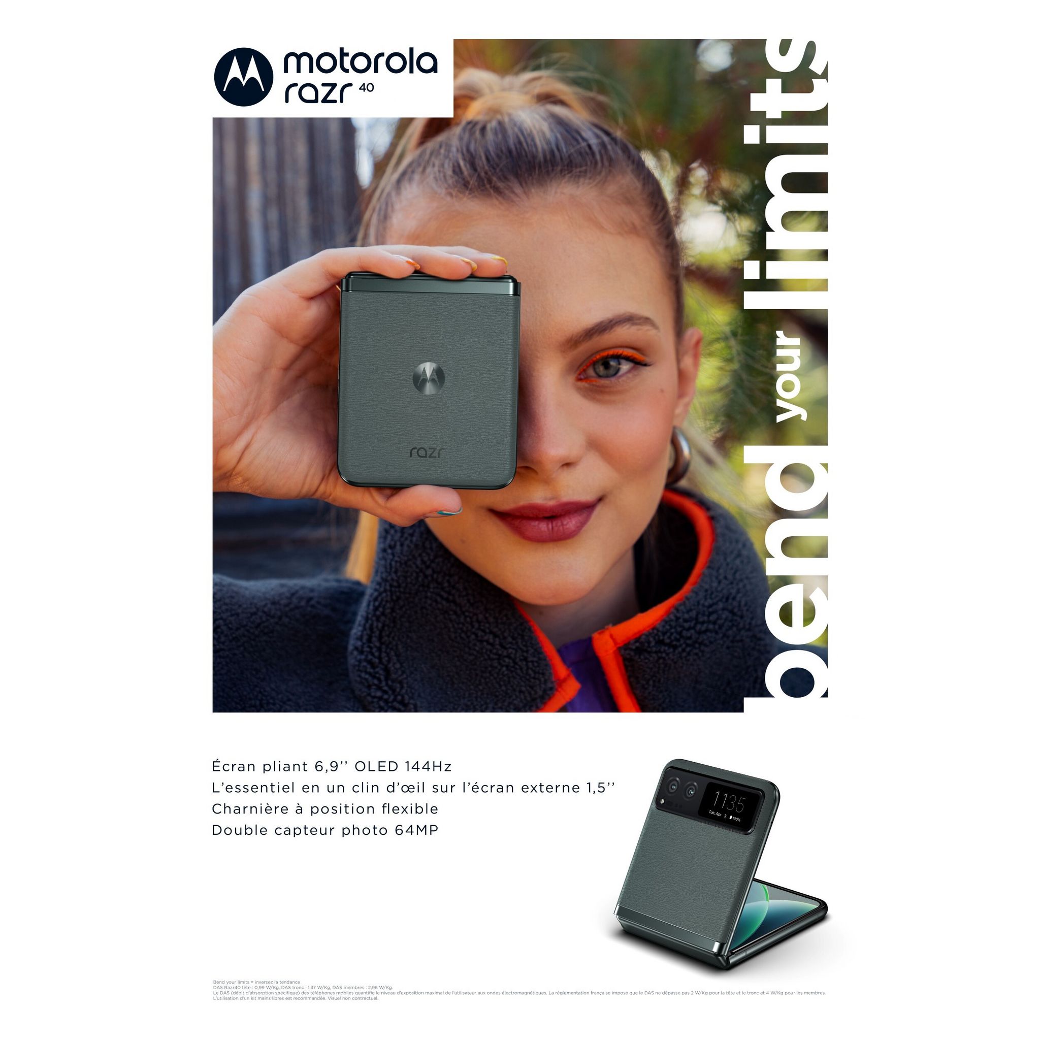 Voir la diapositive 8 : MOTOROLA RAZR 40 256Go - Sauge