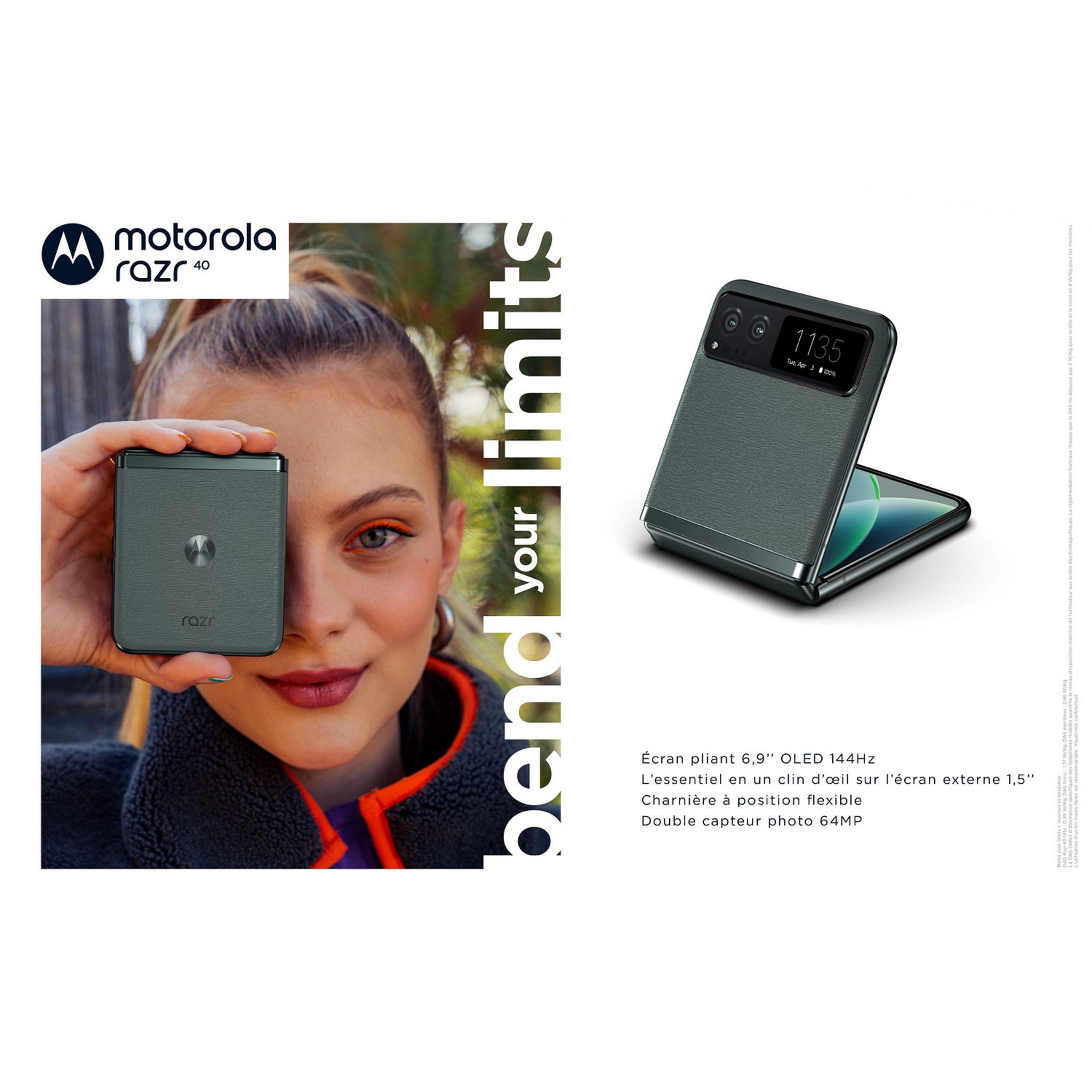 Voir la diapositive 9 : MOTOROLA RAZR 40 256Go - Sauge