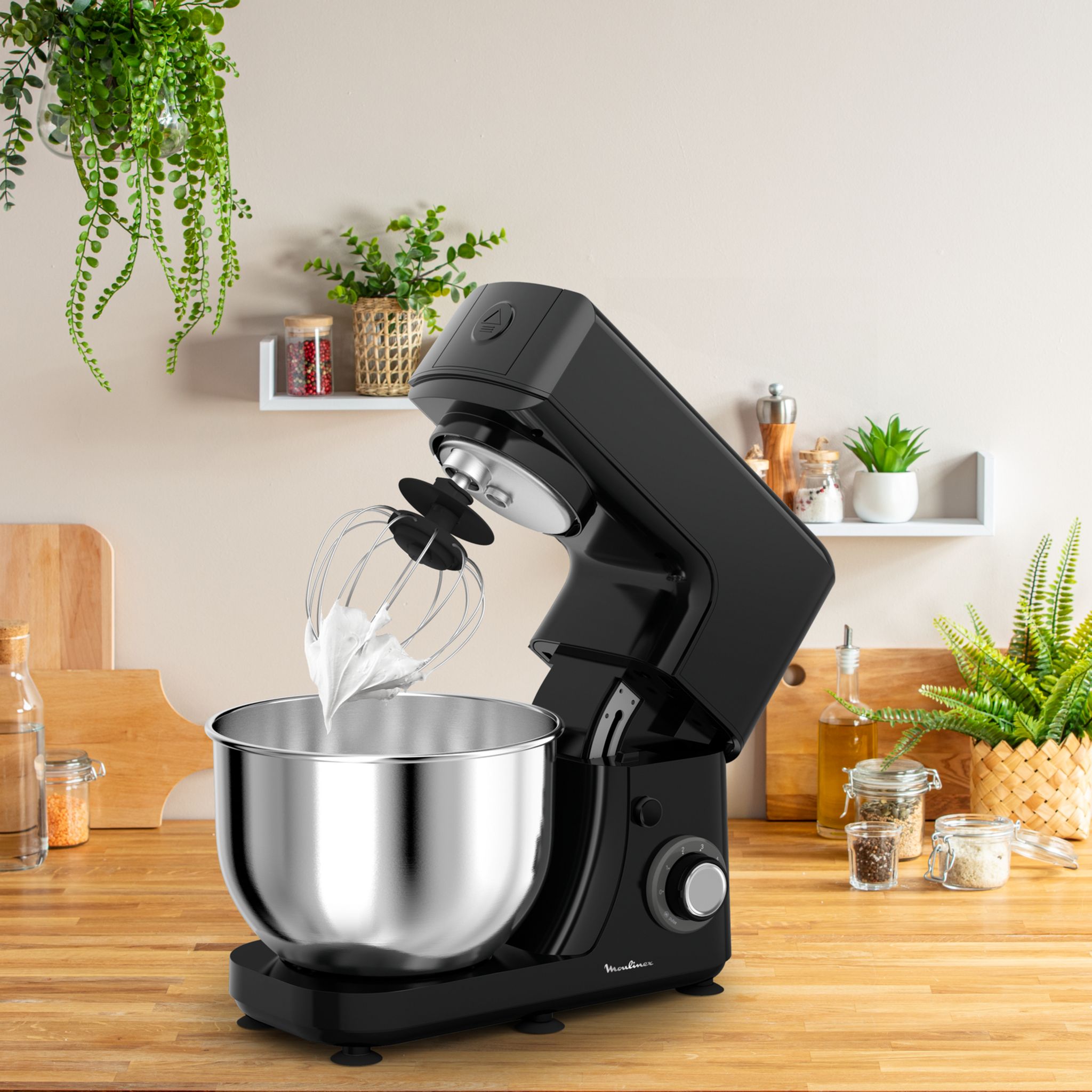 Voir la diapositive 3 : MOULINEX Robot pâtissier avec balance YY5176FG - Noir