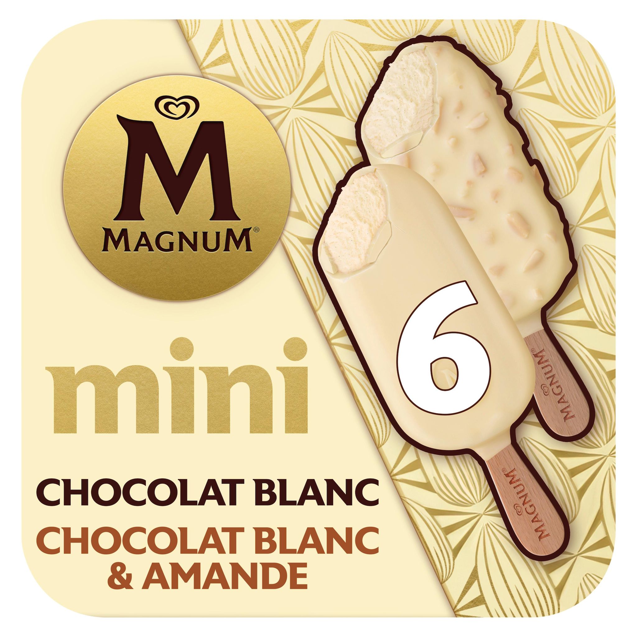 Voir la diapositive 2 : MAGNUM Mini bâtonnets chocolat blanc 6 pièces 267g