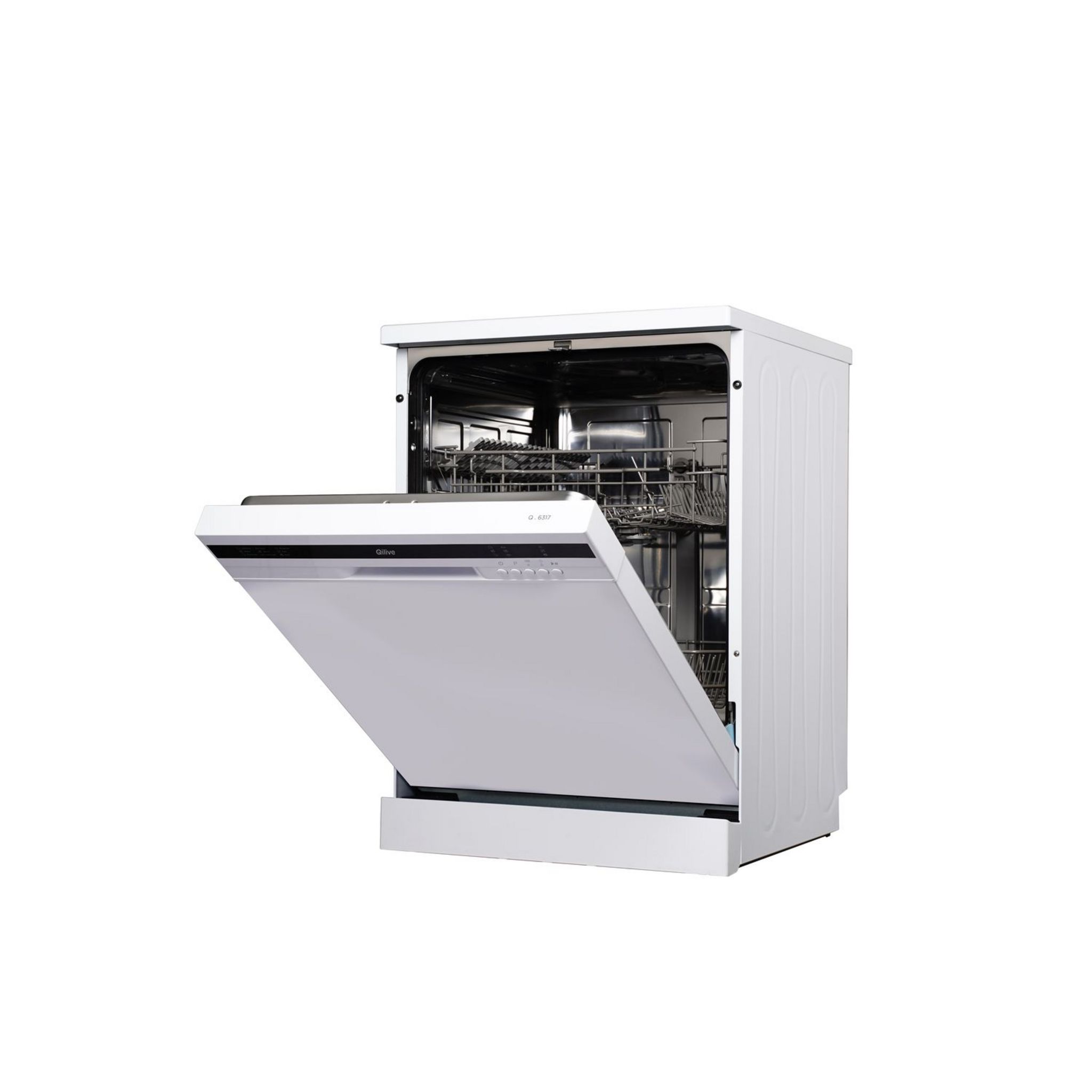 Voir la diapositive 2 : QILIVE Lave vaisselle pose libre Q.6317, 12 couverts, 60 cm,  49 dB, E