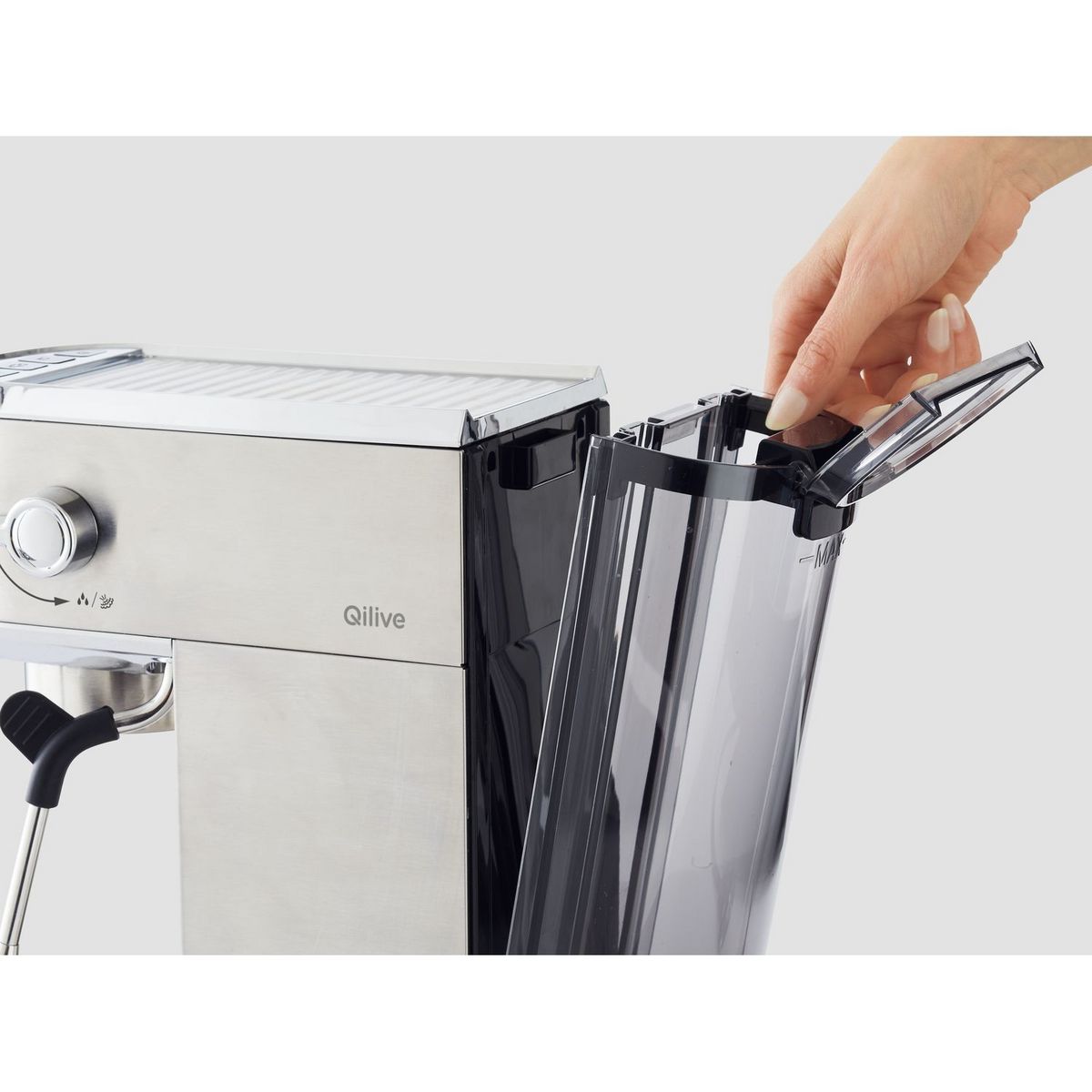 QILIVE Machine à café espresso manuelle compacte Q.5164 - Gris