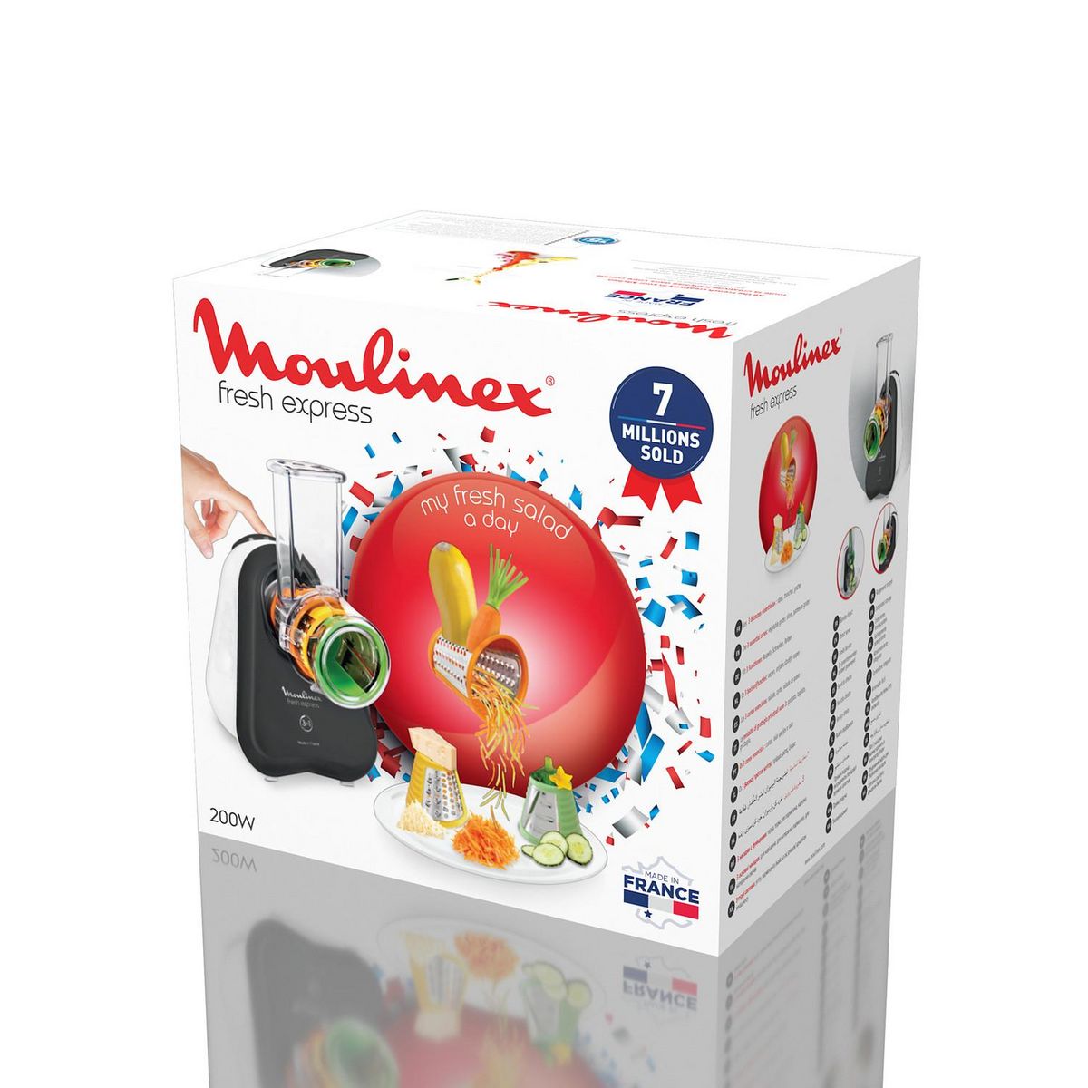 MOULINEX Hachoir Fresh Express 3 en 1 DJ753B10 - Gris