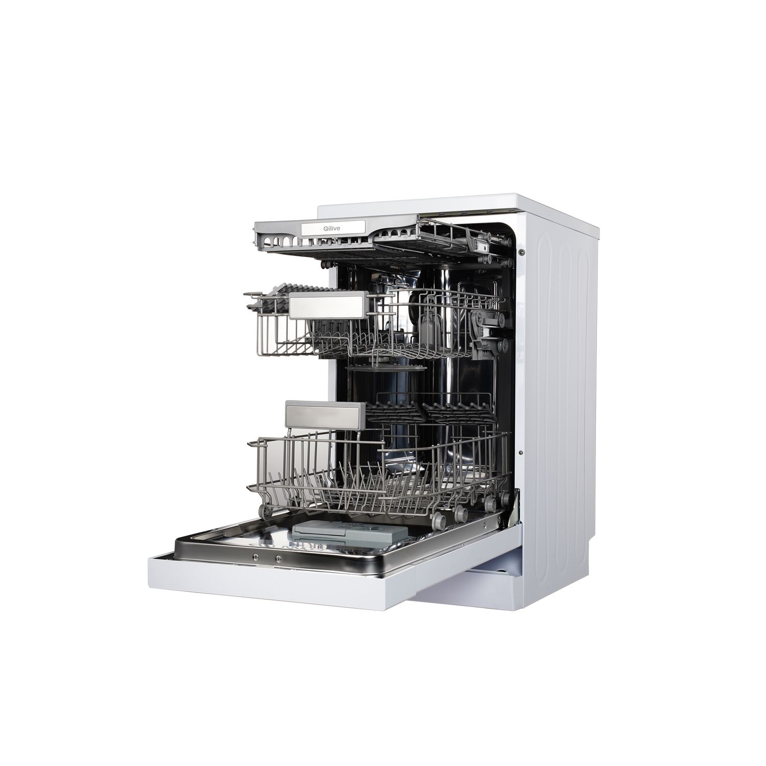Voir la diapositive 2 : QILIVE Lave vaisselle pose libre Q.6301, 11 couverts, 45 cm, 45 dB, E