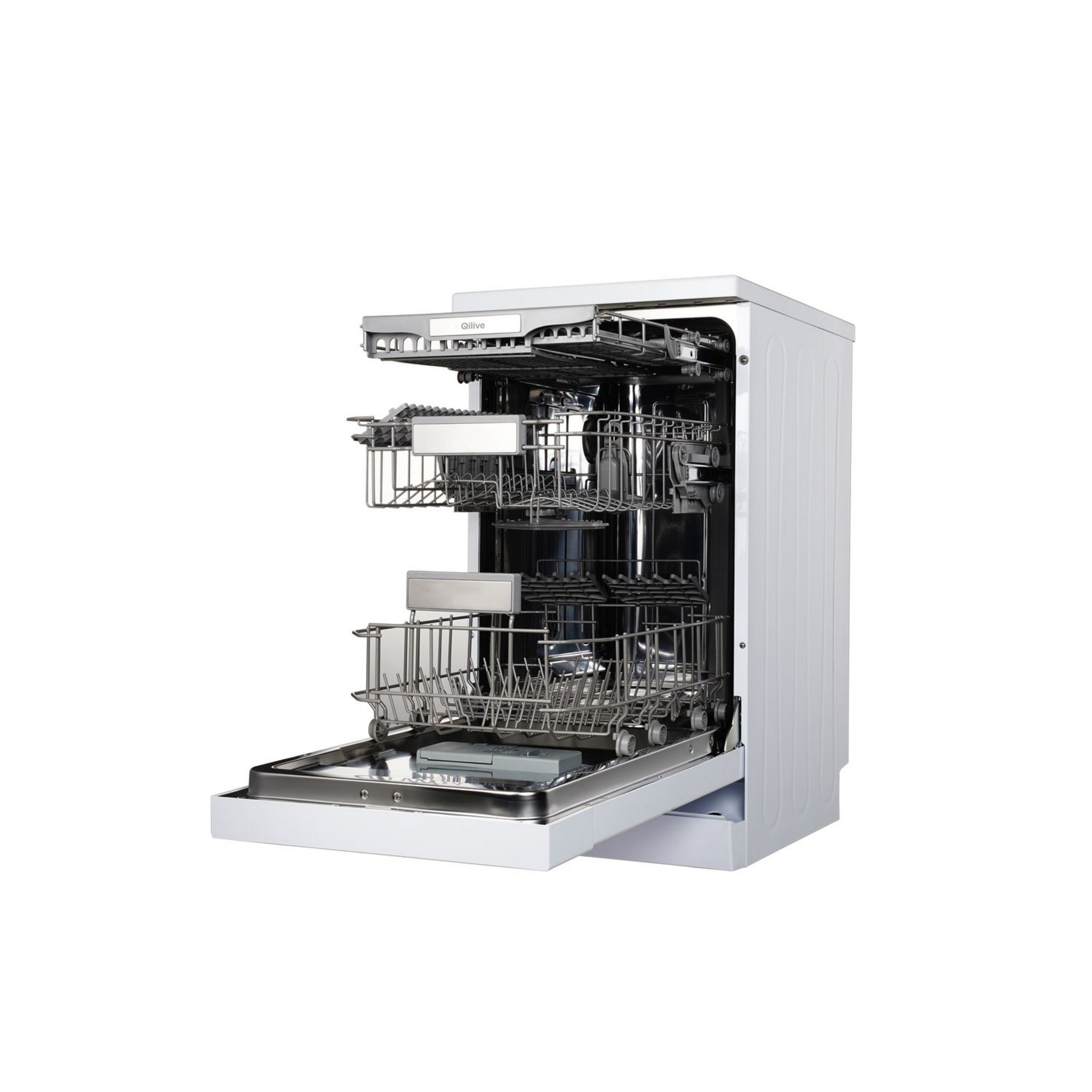 Voir la diapositive 2 : QILIVE Lave vaisselle pose libre Q.6301, 11 couverts, 45 cm, 45 dB, E