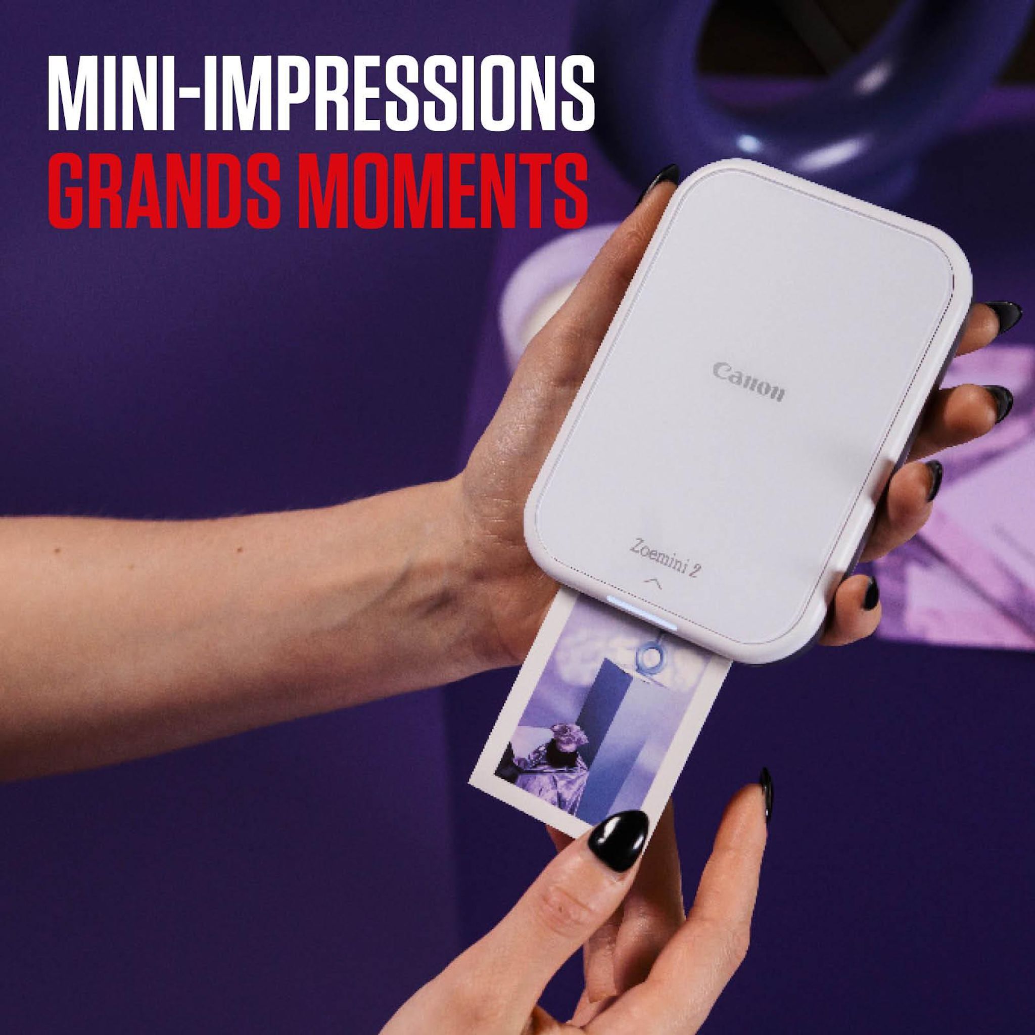 Voir la diapositive 8 : CANON Imprimante photo portable Canon Zoemini 2 - Blanc perle