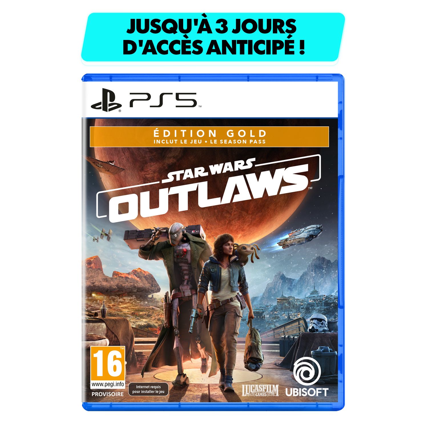 Voir la diapositive 2 : Star Wars Outlaws Gold Édition PS5