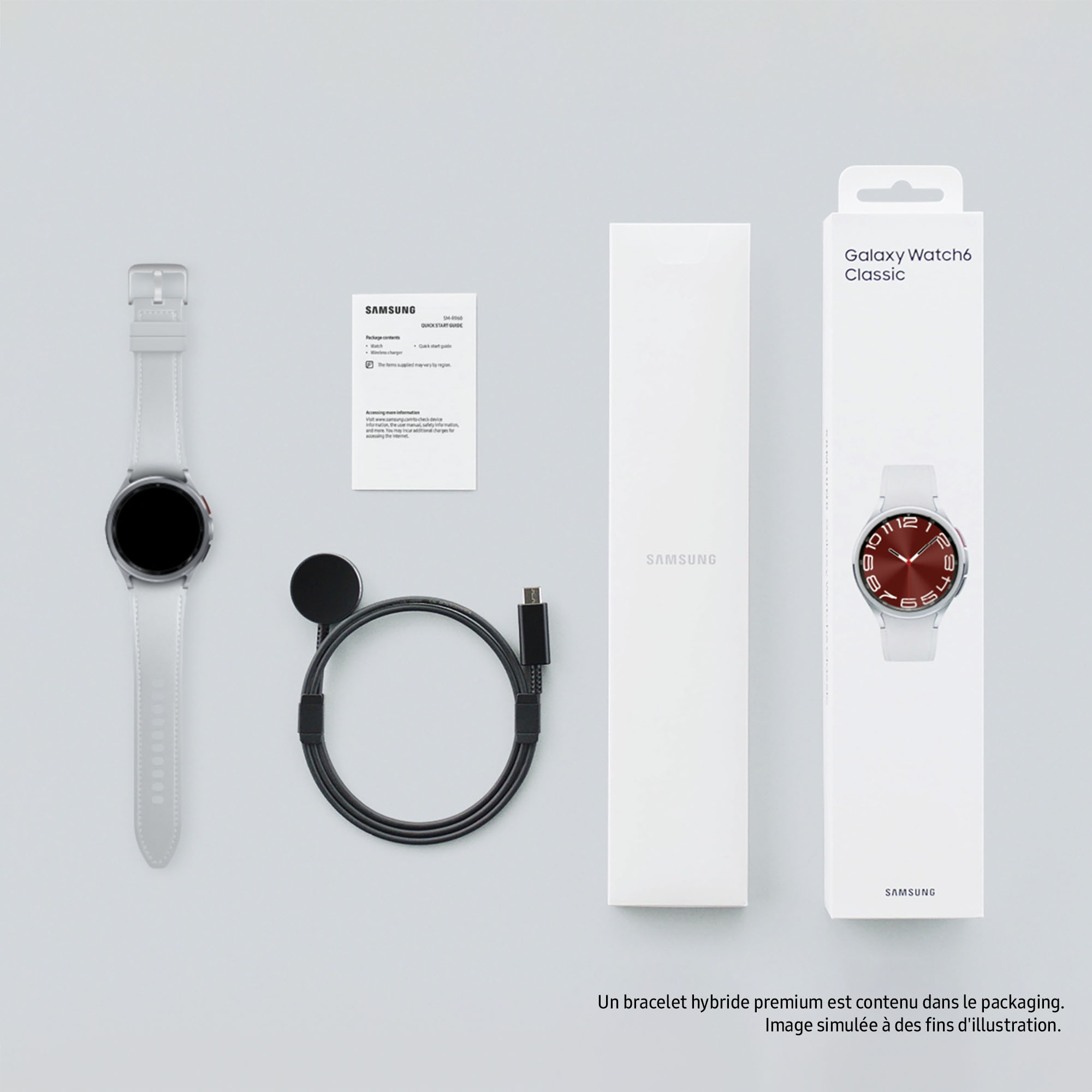 Voir la diapositive 8 : SAMSUNG Montre connectée Watch 6 Classic 43MM - Argent
