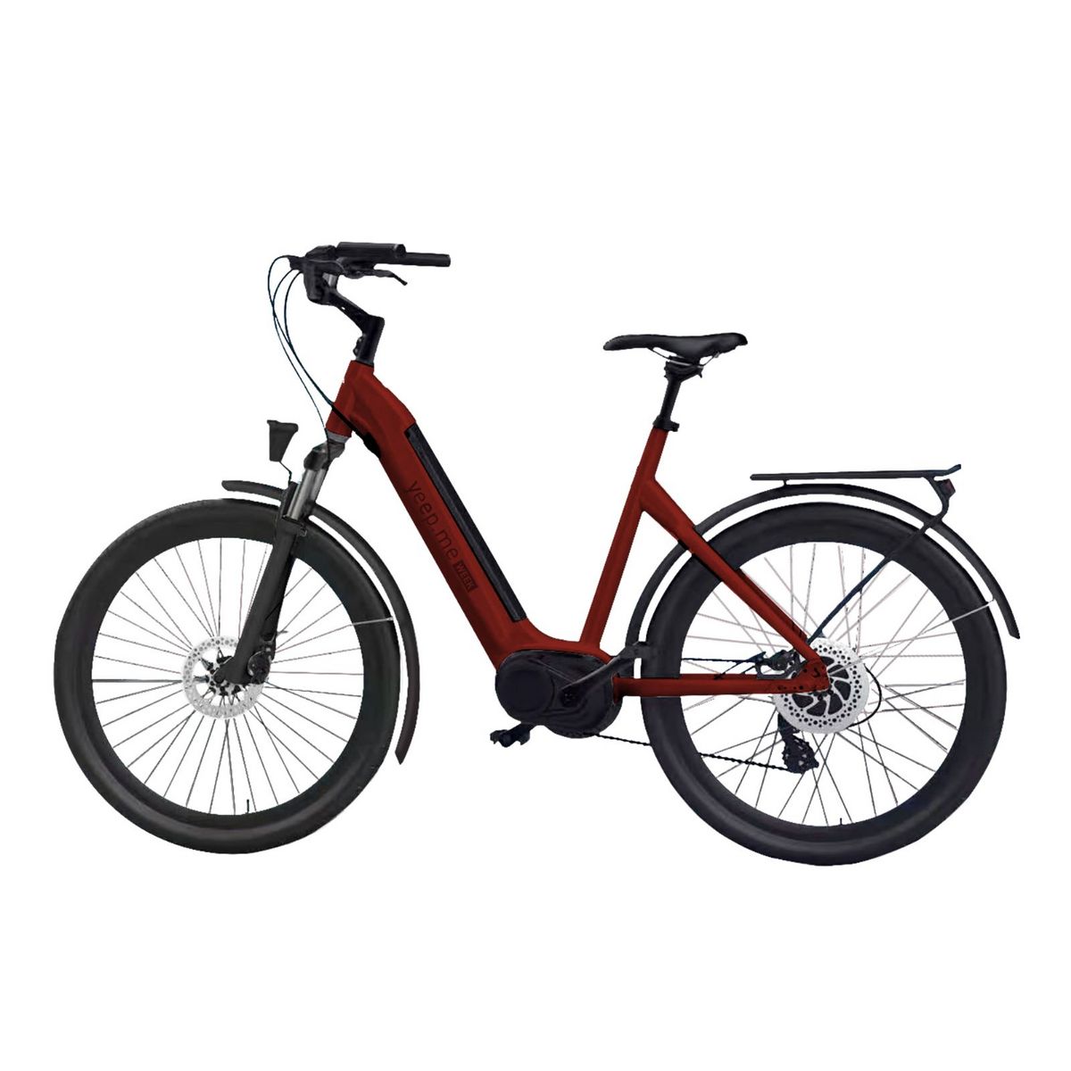 YEEP.ME Vélo avec Assistance Électrique Fer Week 28 pouces - Rouge