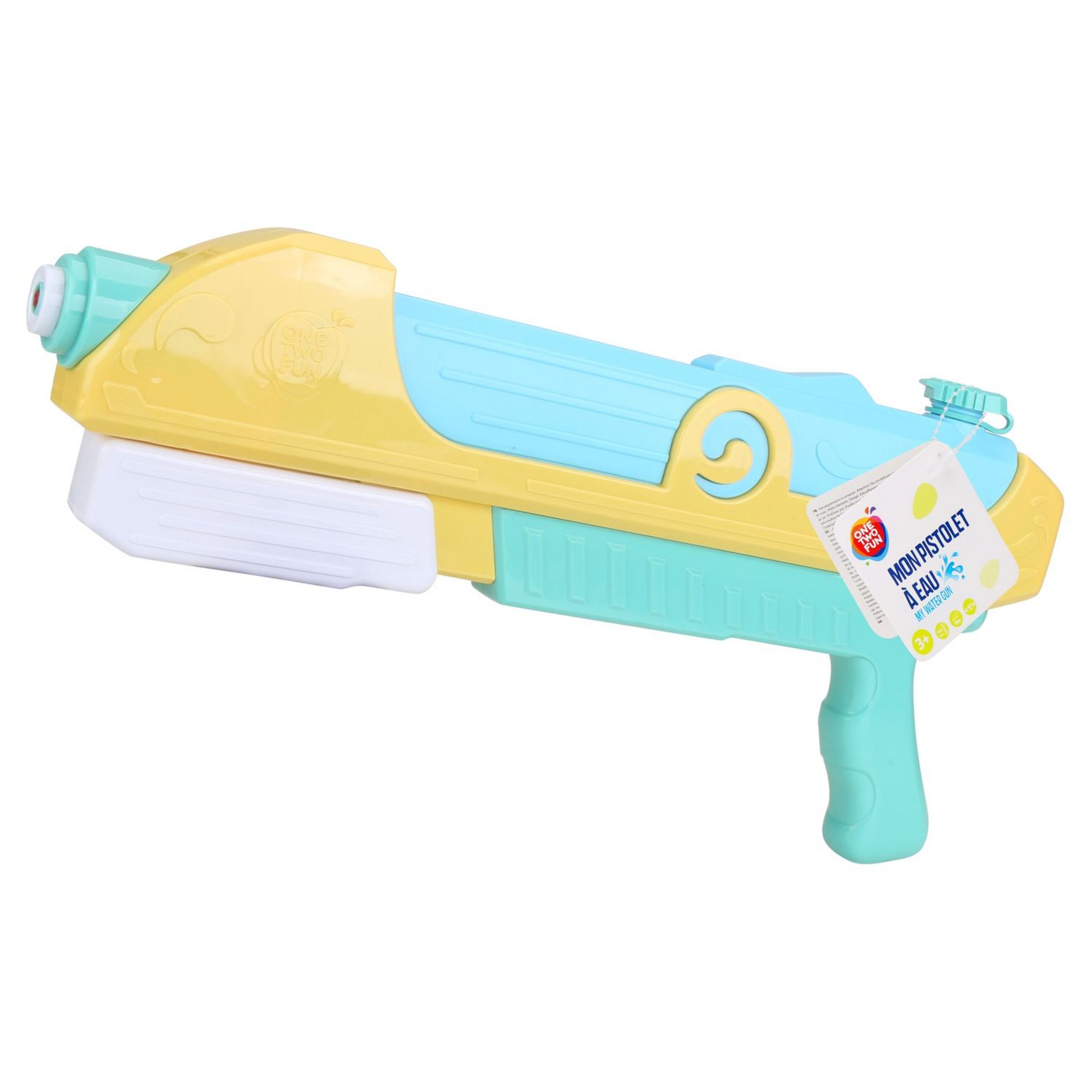 Voir la diapositive 4 : ONE TWO FUN Pistolet à eau 45cm - Rose ou Jaune