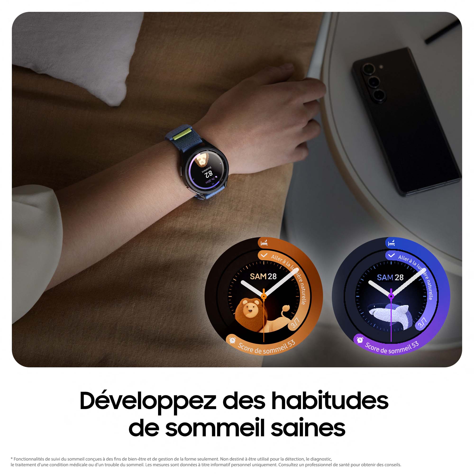 Voir la diapositive 4 : SAMSUNG Montre connectée Watch 6 Classic 43MM - Noir