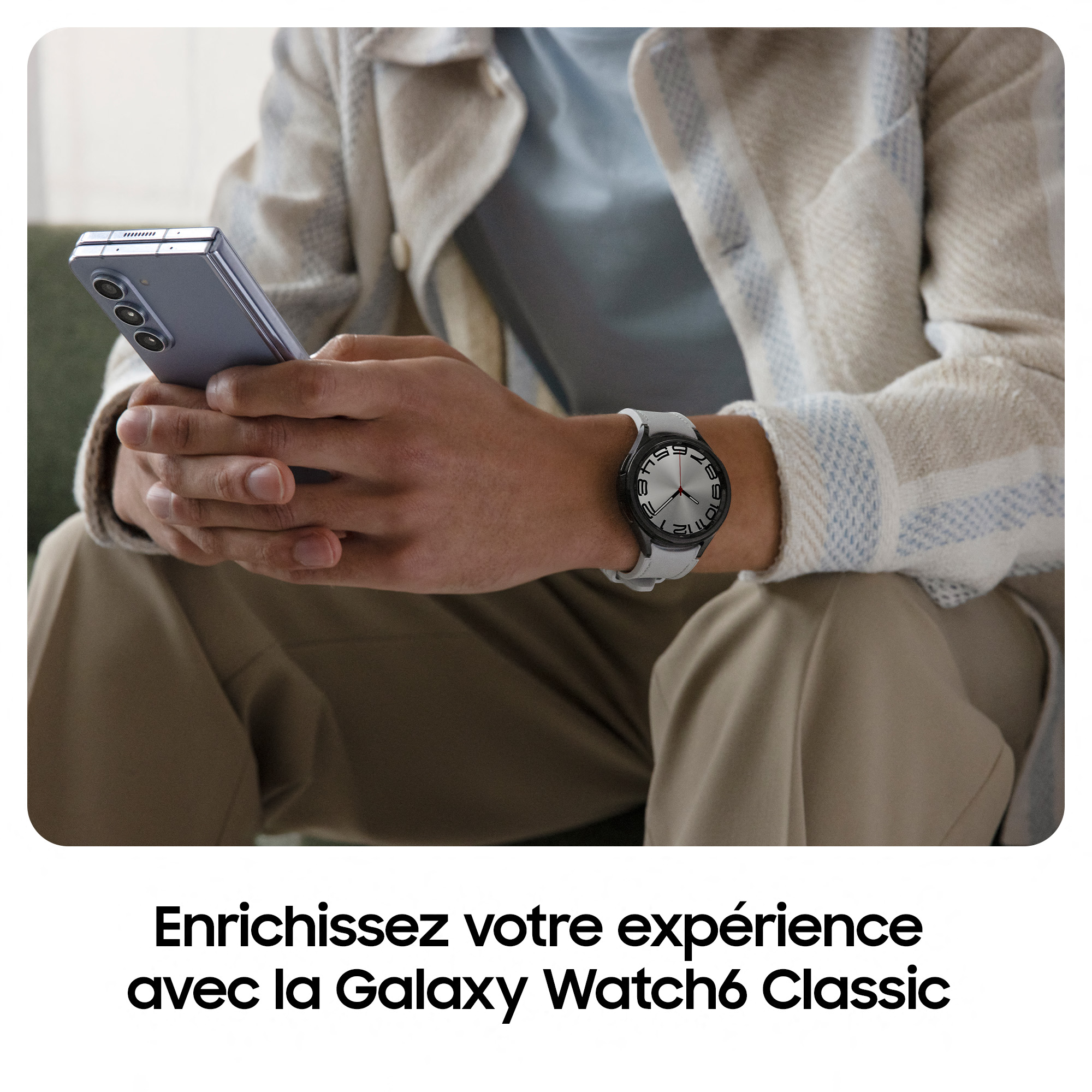 Voir la diapositive 6 : SAMSUNG Montre connectée Watch 6 Classic 43MM - Noir