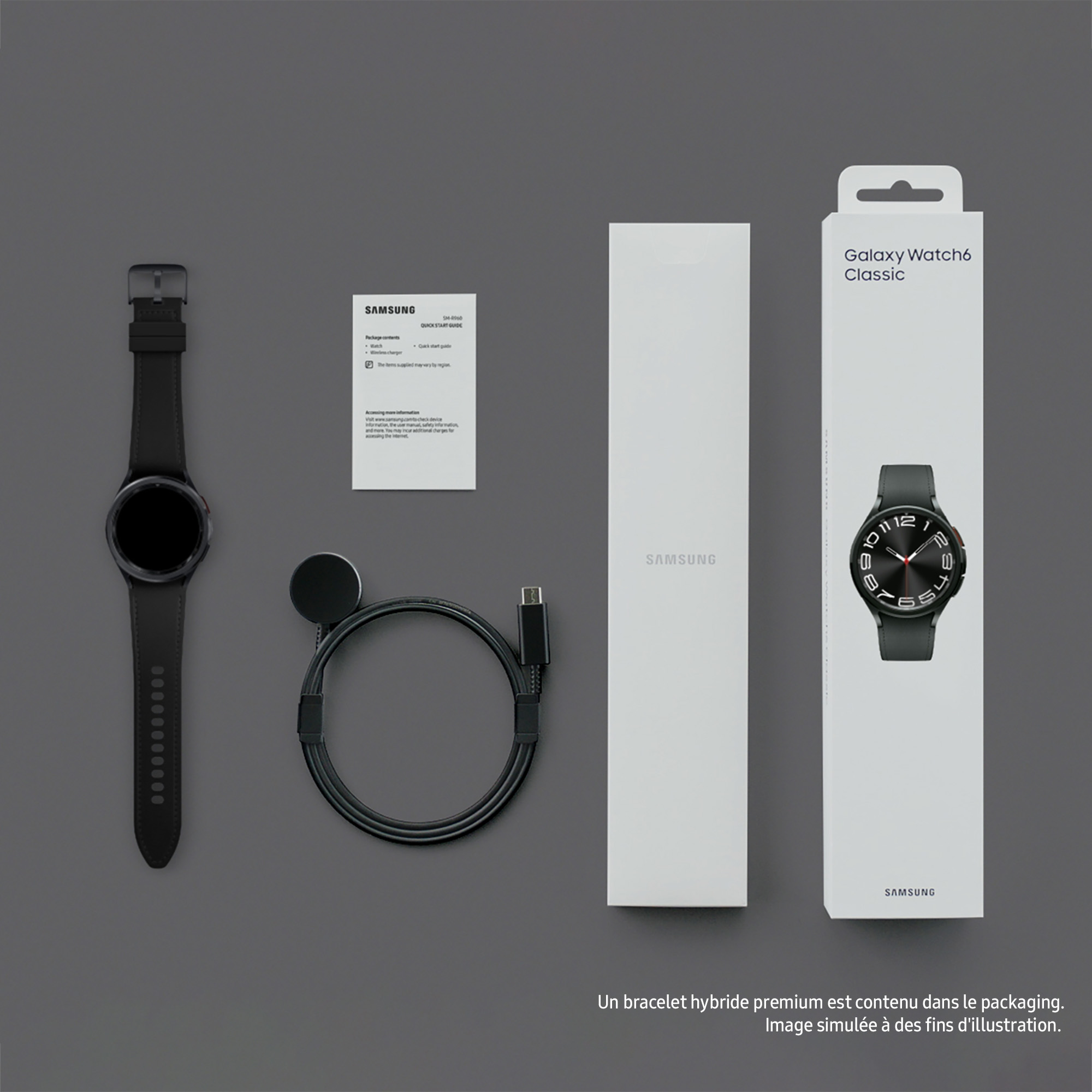 Voir la diapositive 8 : SAMSUNG Montre connectée Watch 6 Classic 43MM - Noir
