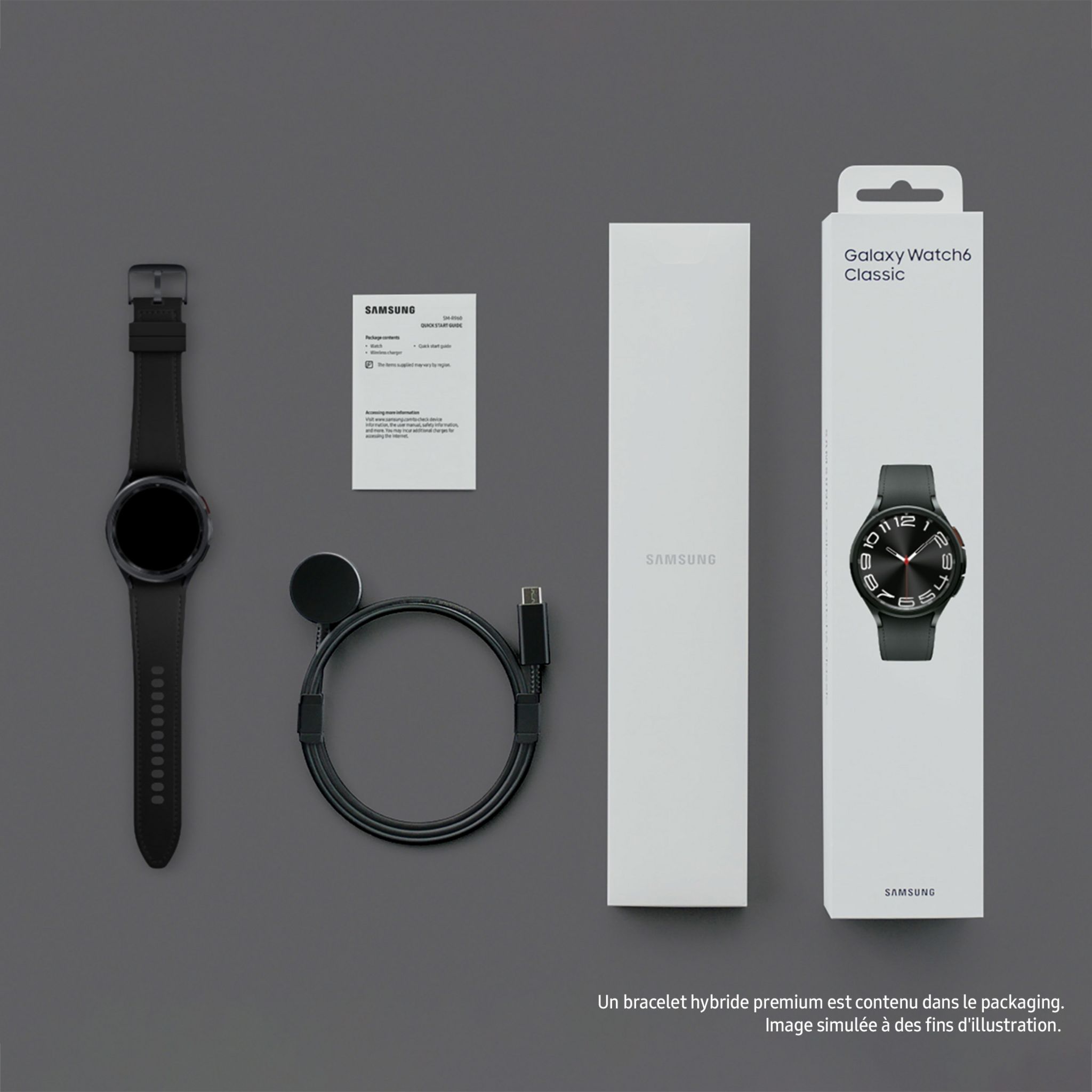 Voir la diapositive 8 : SAMSUNG Montre connectée Watch 6 Classic 43MM - Noir